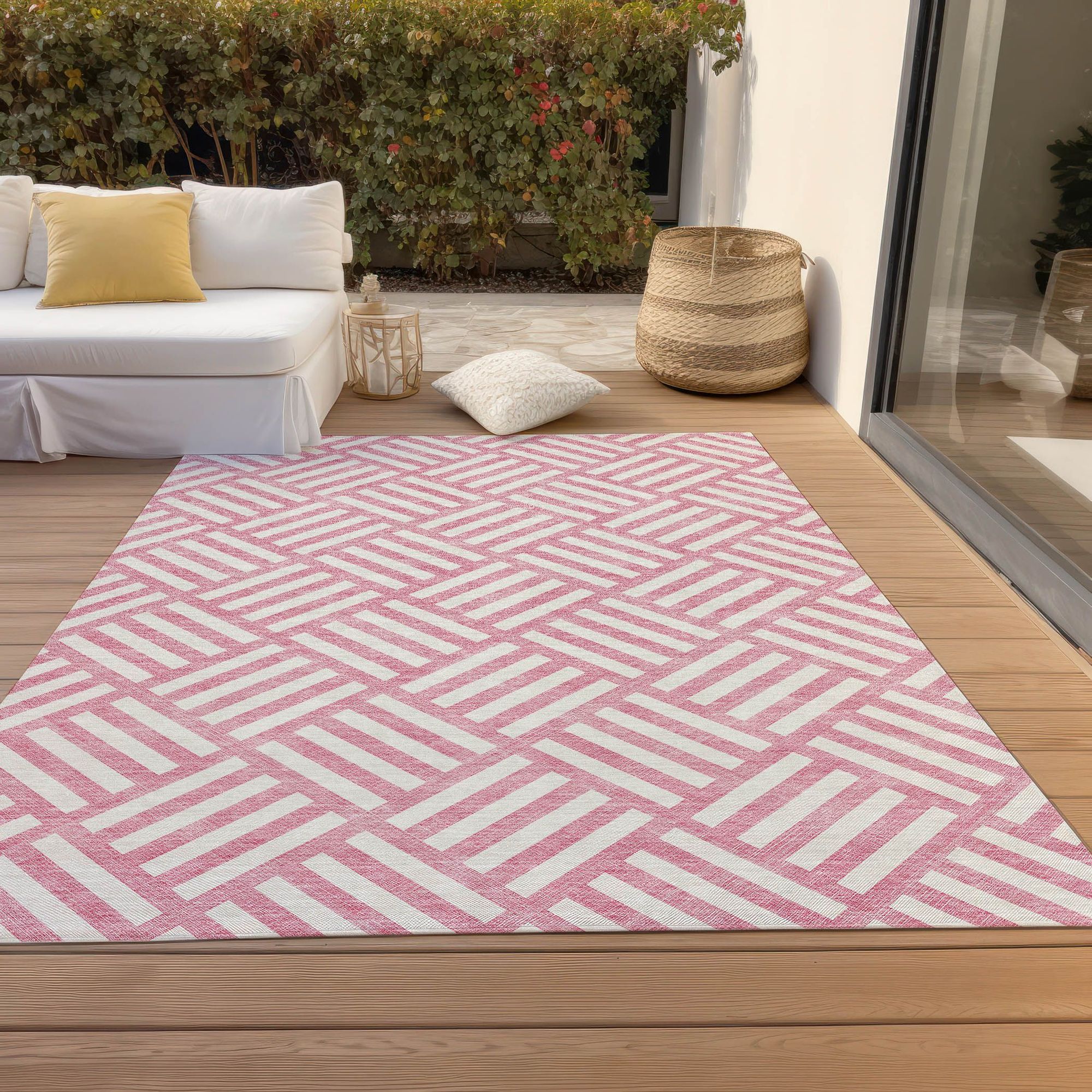 Machine Made ACN620 Pink  Rugs #color_pink 