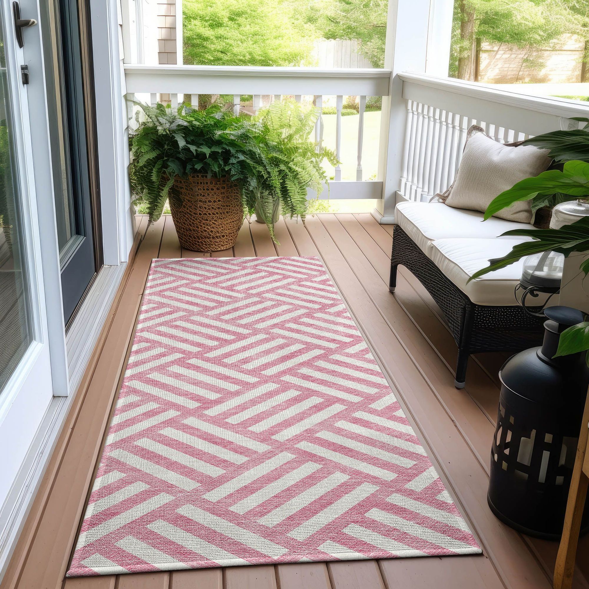 Machine Made ACN620 Pink  Rugs #color_pink 