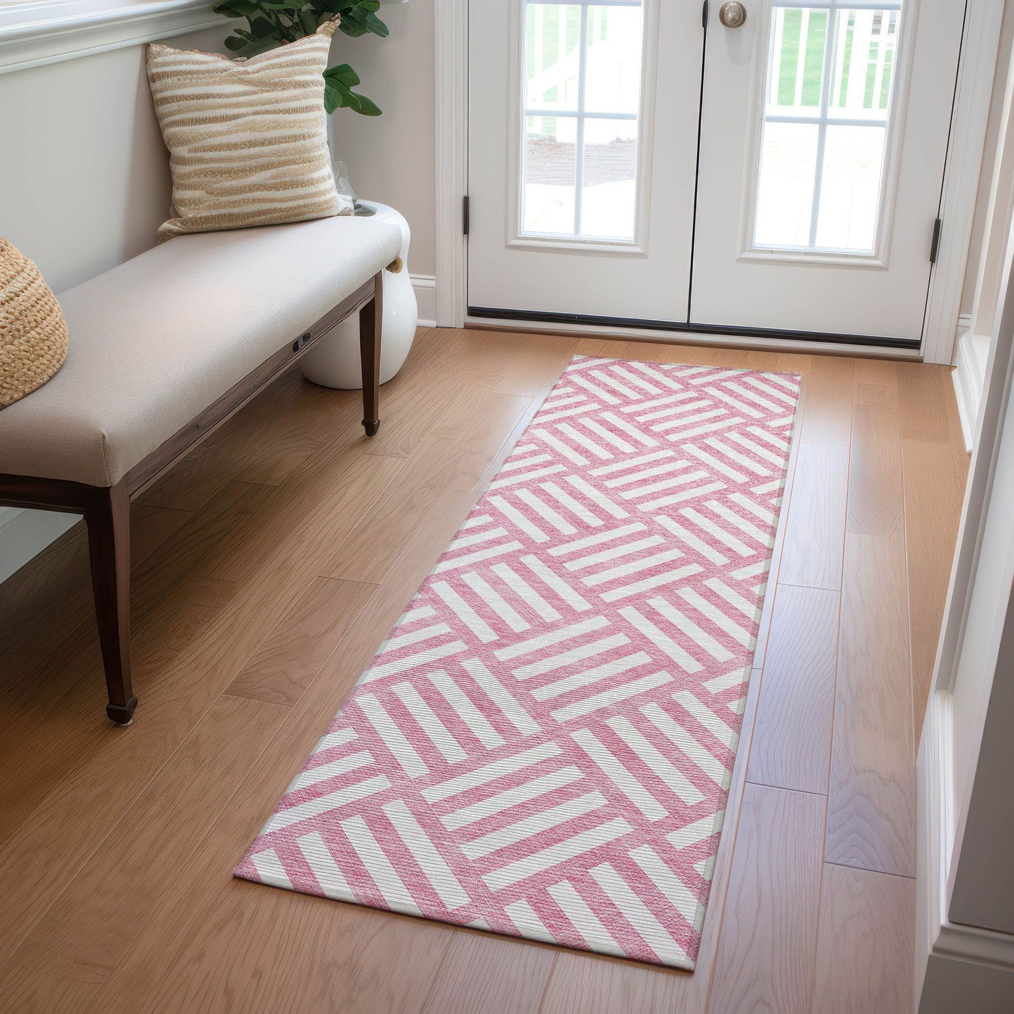 Machine Made ACN620 Pink  Rugs #color_pink 