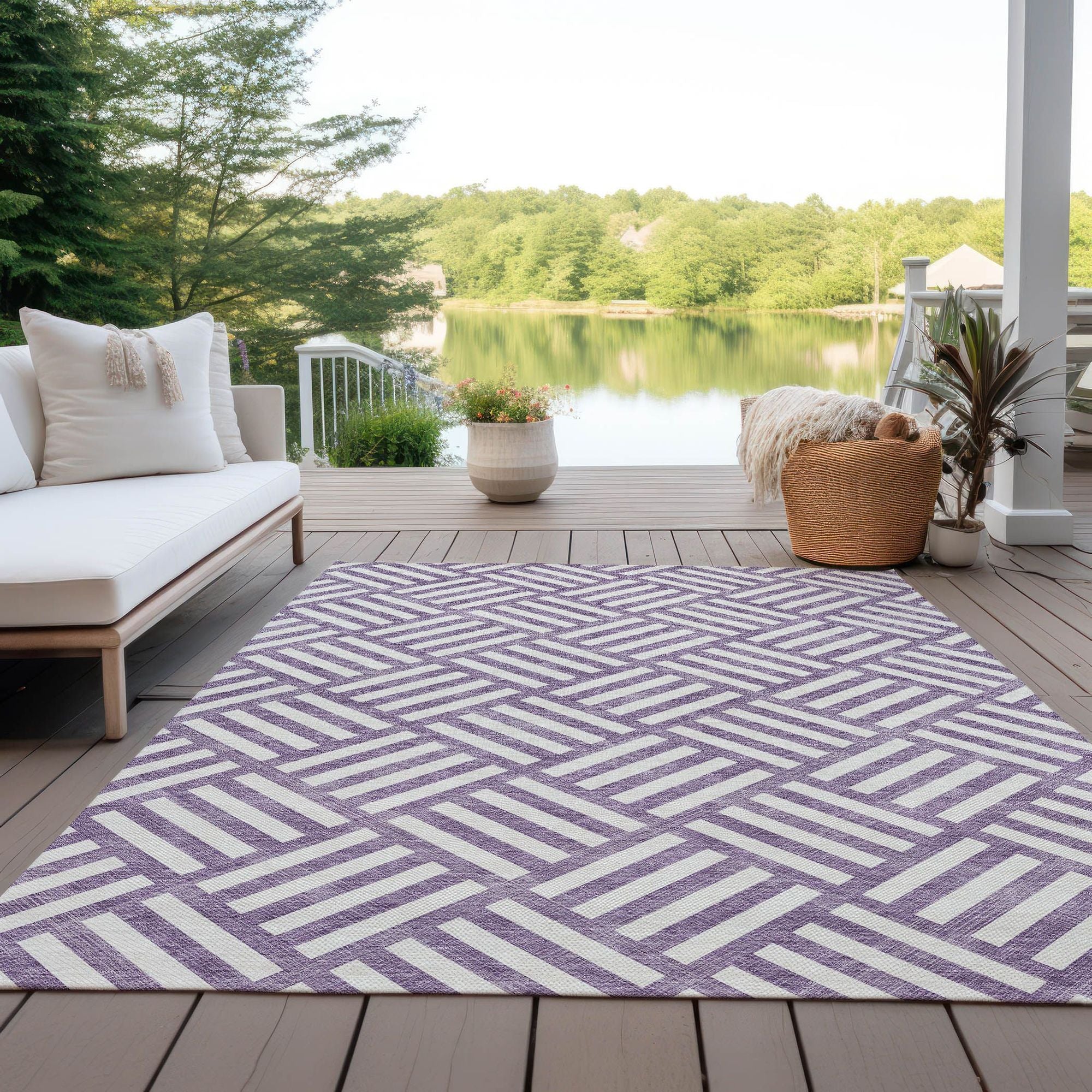 Machine Made ACN620 Purple  Rugs #color_purple 