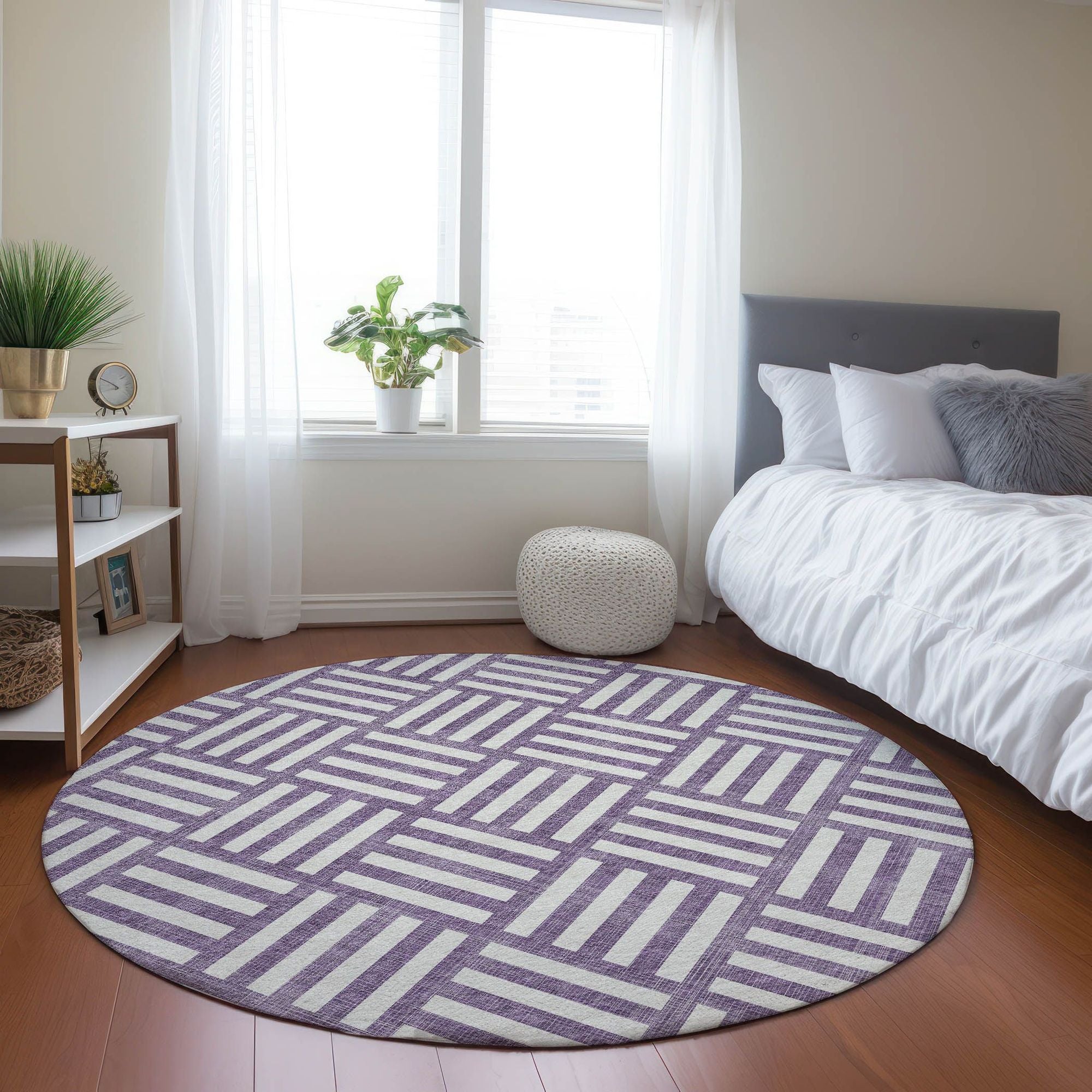 Machine Made ACN620 Purple  Rugs #color_purple 