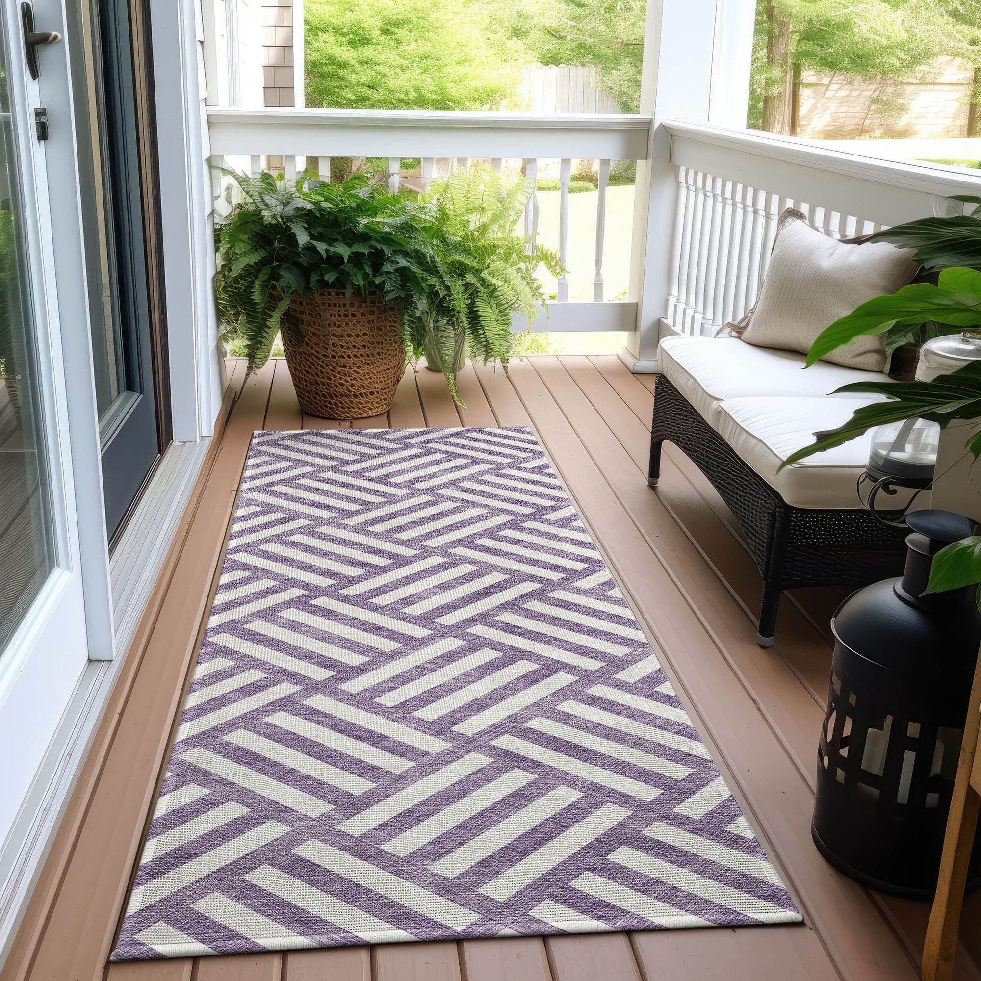 Machine Made ACN620 Purple  Rugs #color_purple 