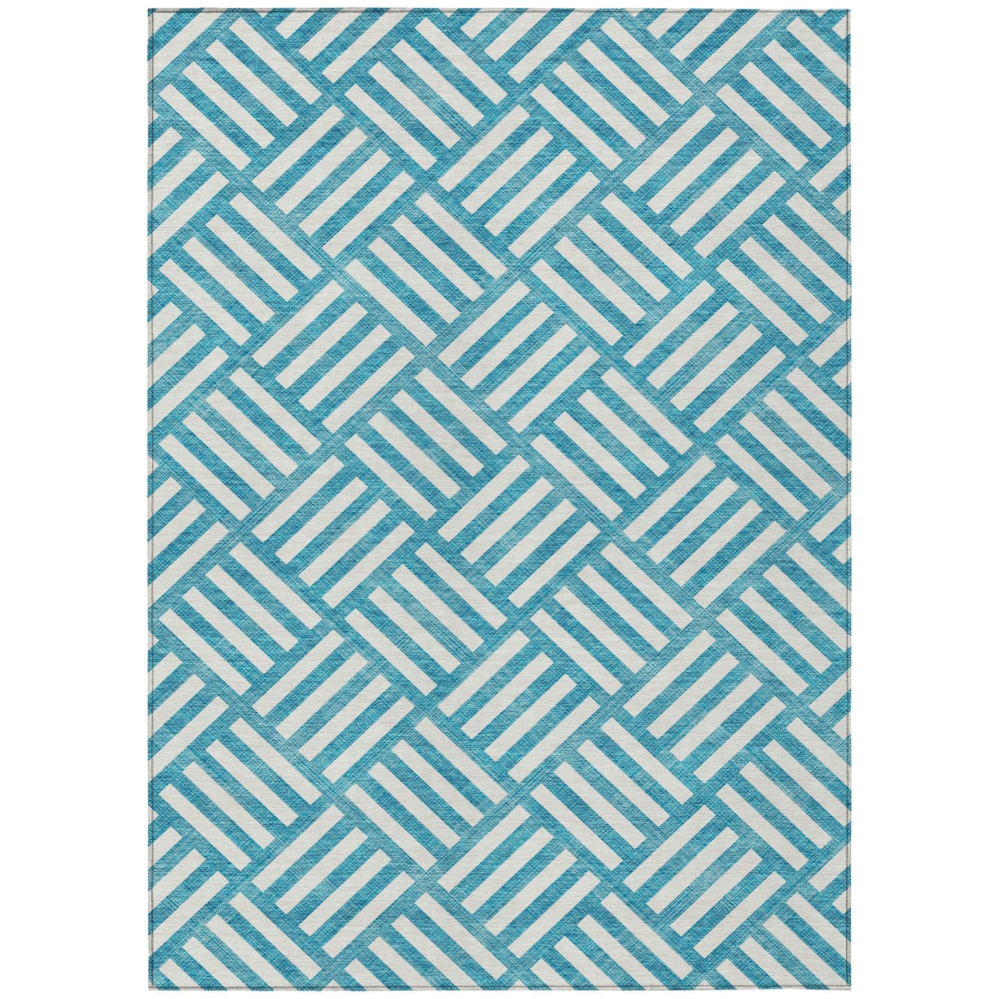 Machine Made ACN620 Teal  Rugs #color_teal 