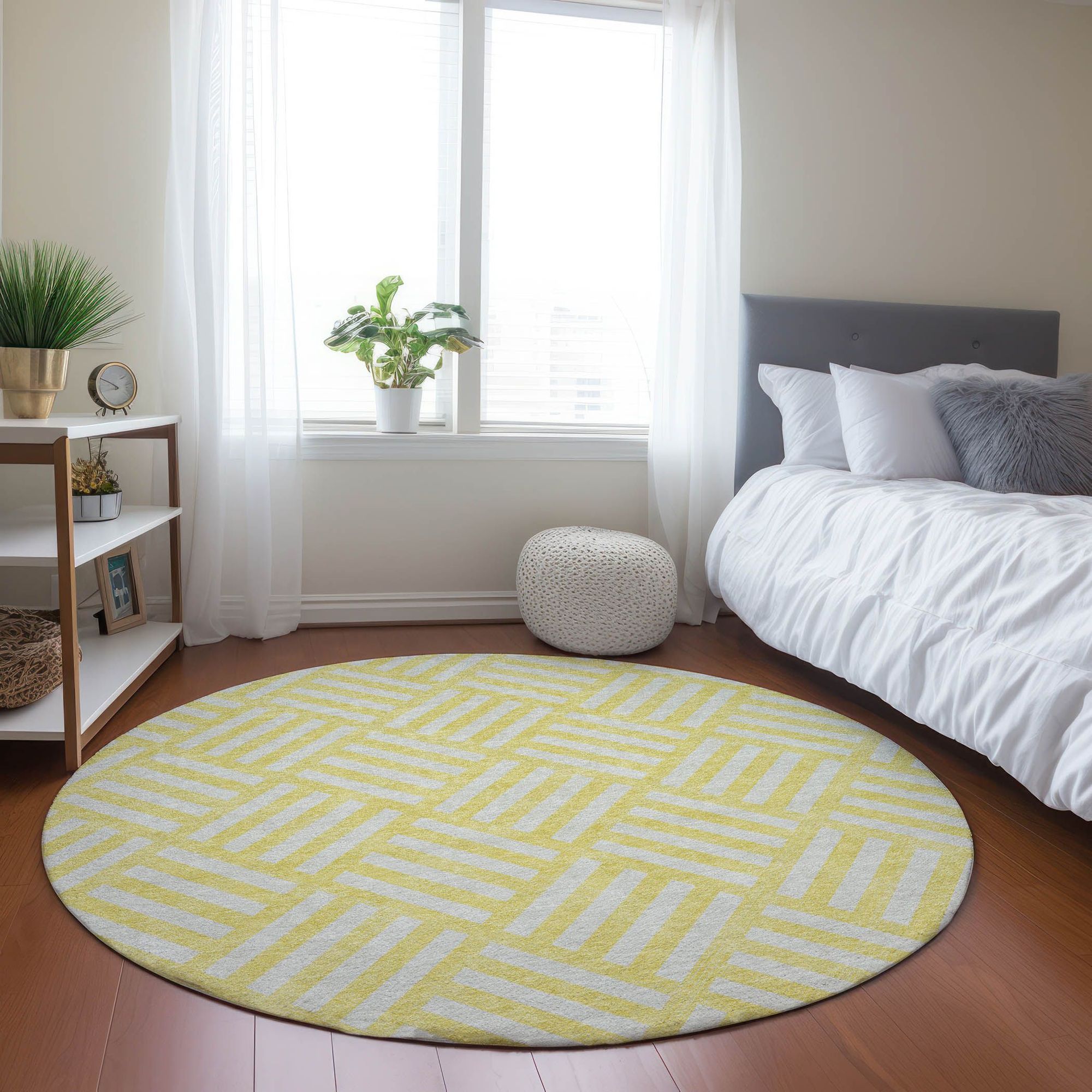 Machine Made ACN620 Yellow Gold Rugs #color_yellow gold