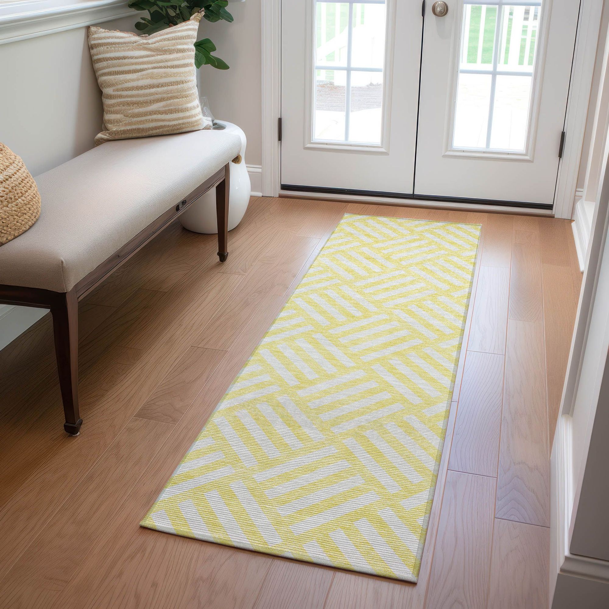 Machine Made ACN620 Yellow Gold Rugs #color_yellow gold