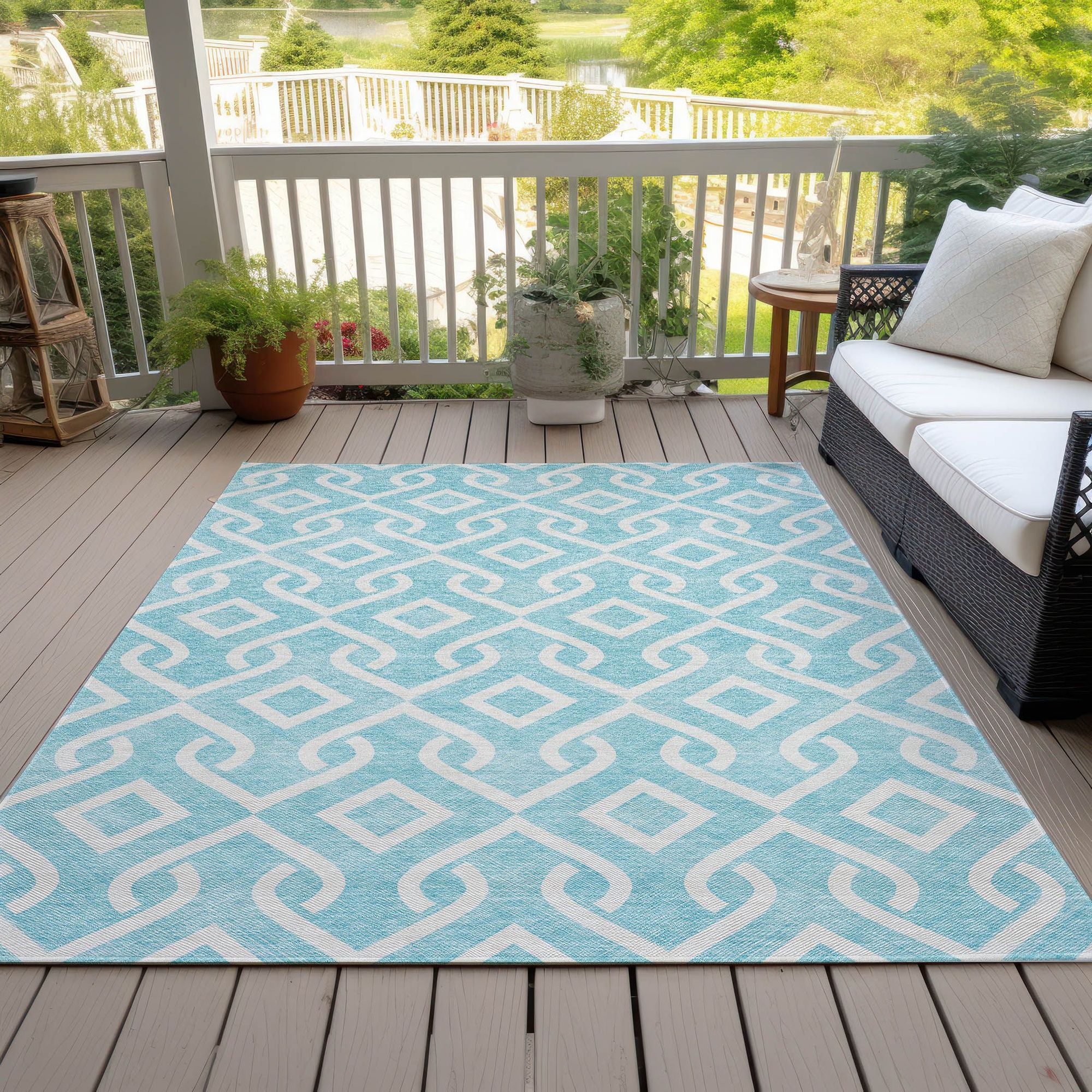 Machine Made ACN621 Aqua Teal Rugs #color_aqua teal