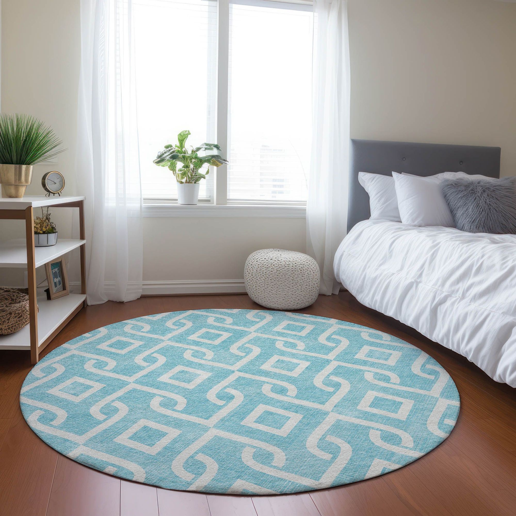 Machine Made ACN621 Aqua Teal Rugs #color_aqua teal