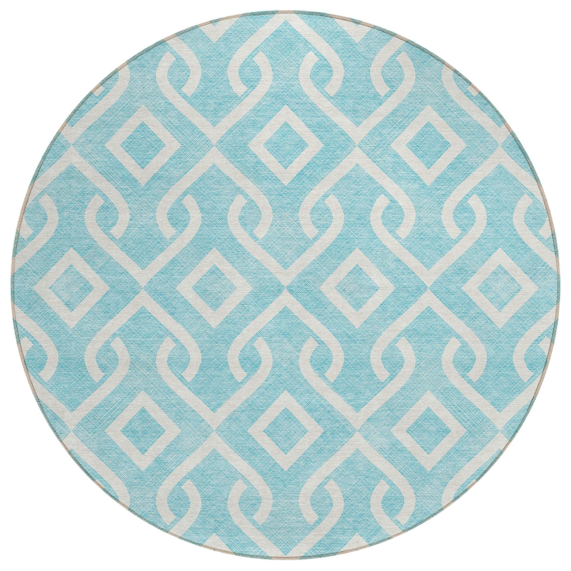 Machine Made ACN621 Aqua Teal Rugs #color_aqua teal