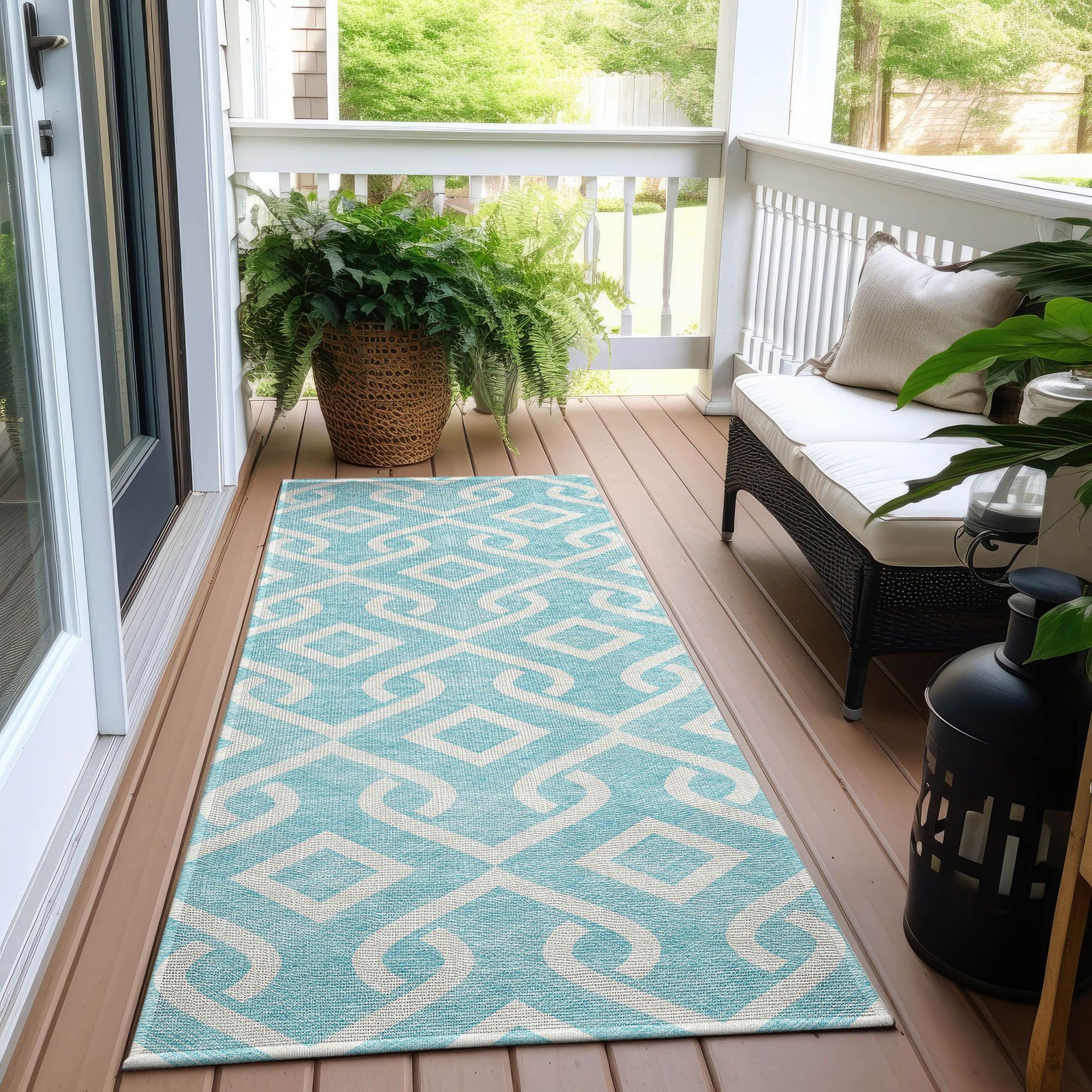 Machine Made ACN621 Aqua Teal Rugs #color_aqua teal