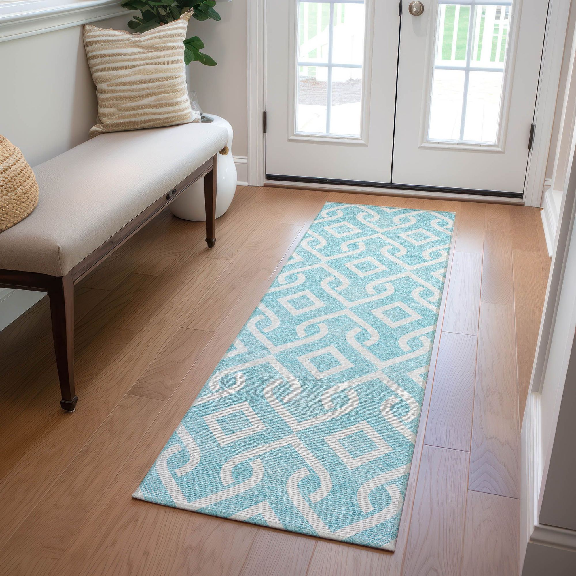 Machine Made ACN621 Aqua Teal Rugs #color_aqua teal