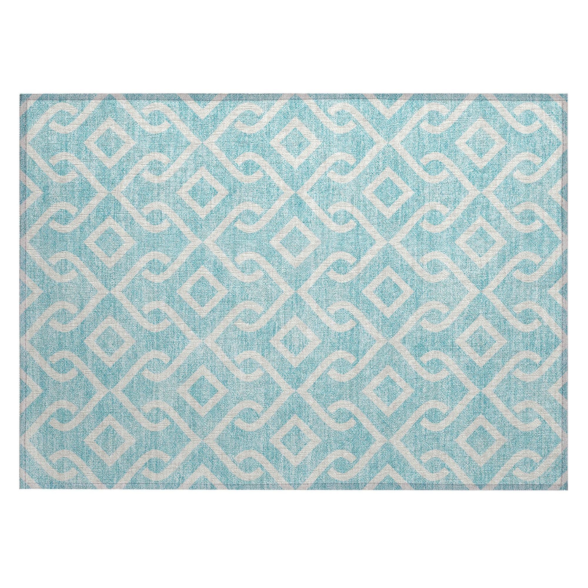 Machine Made ACN621 Aqua Teal Rugs #color_aqua teal