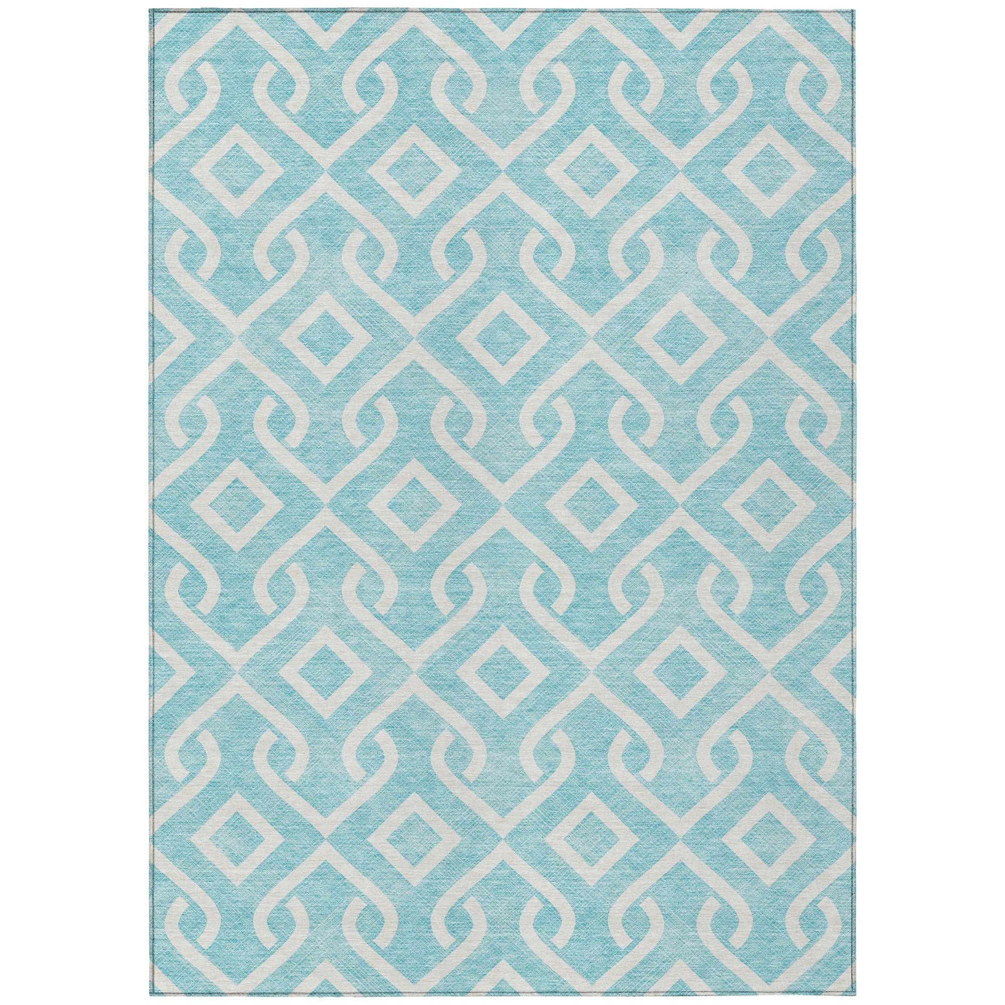 Machine Made ACN621 Aqua Teal Rugs #color_aqua teal