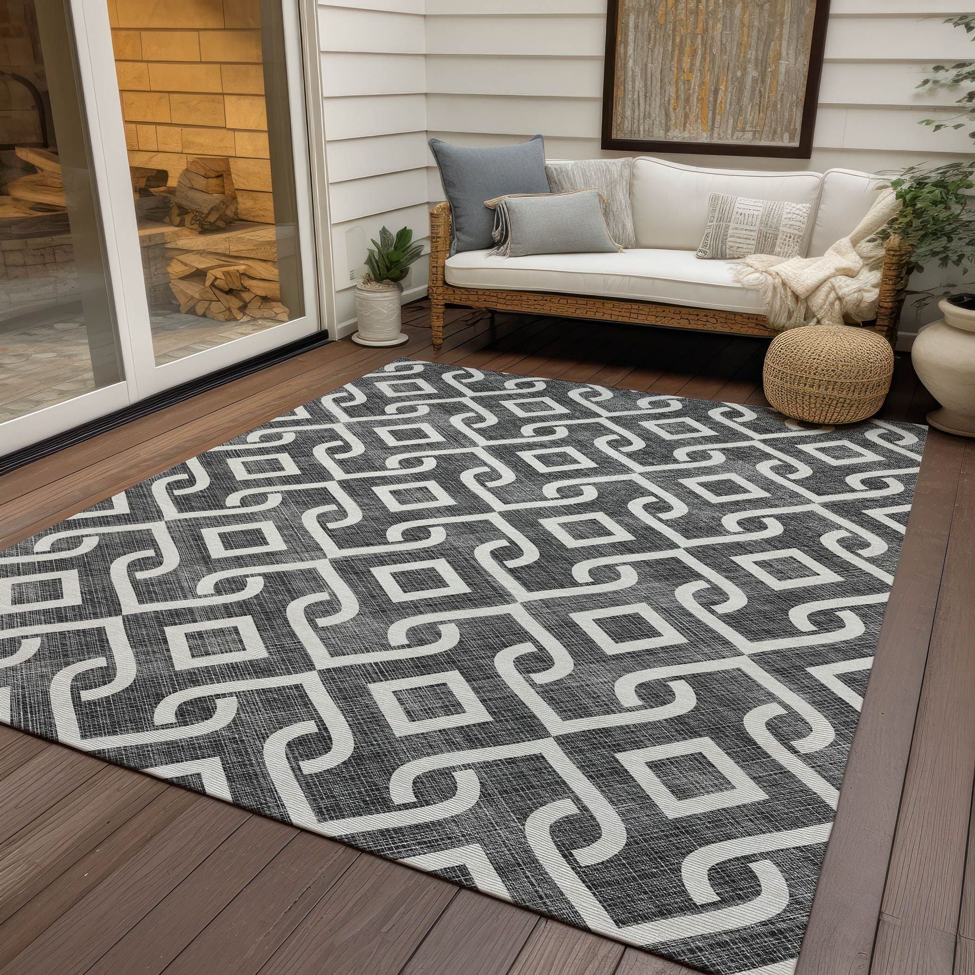 Machine Made ACN621 Black  Rugs #color_black 