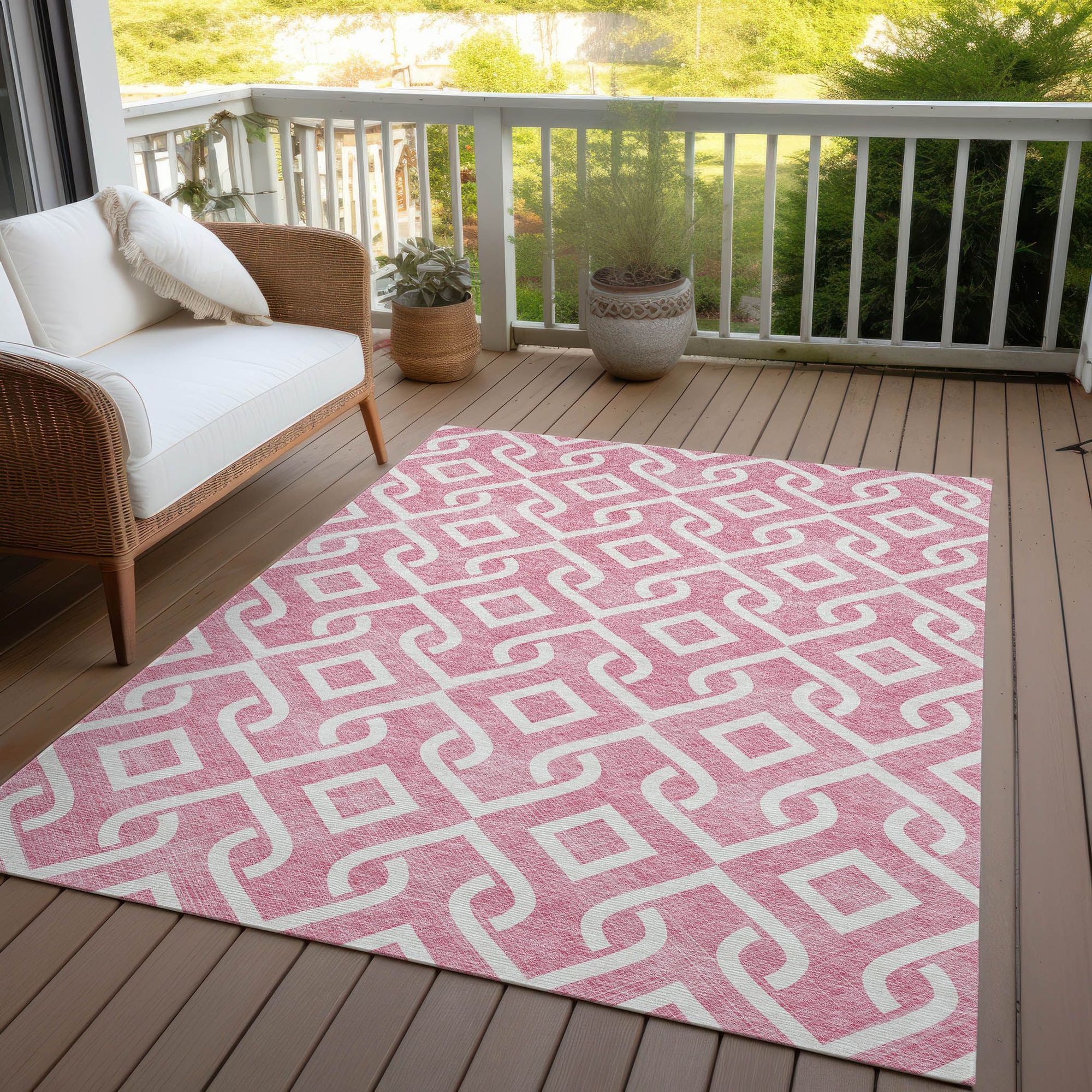 Machine Made ACN621 Blush Pink Rugs #color_blush pink