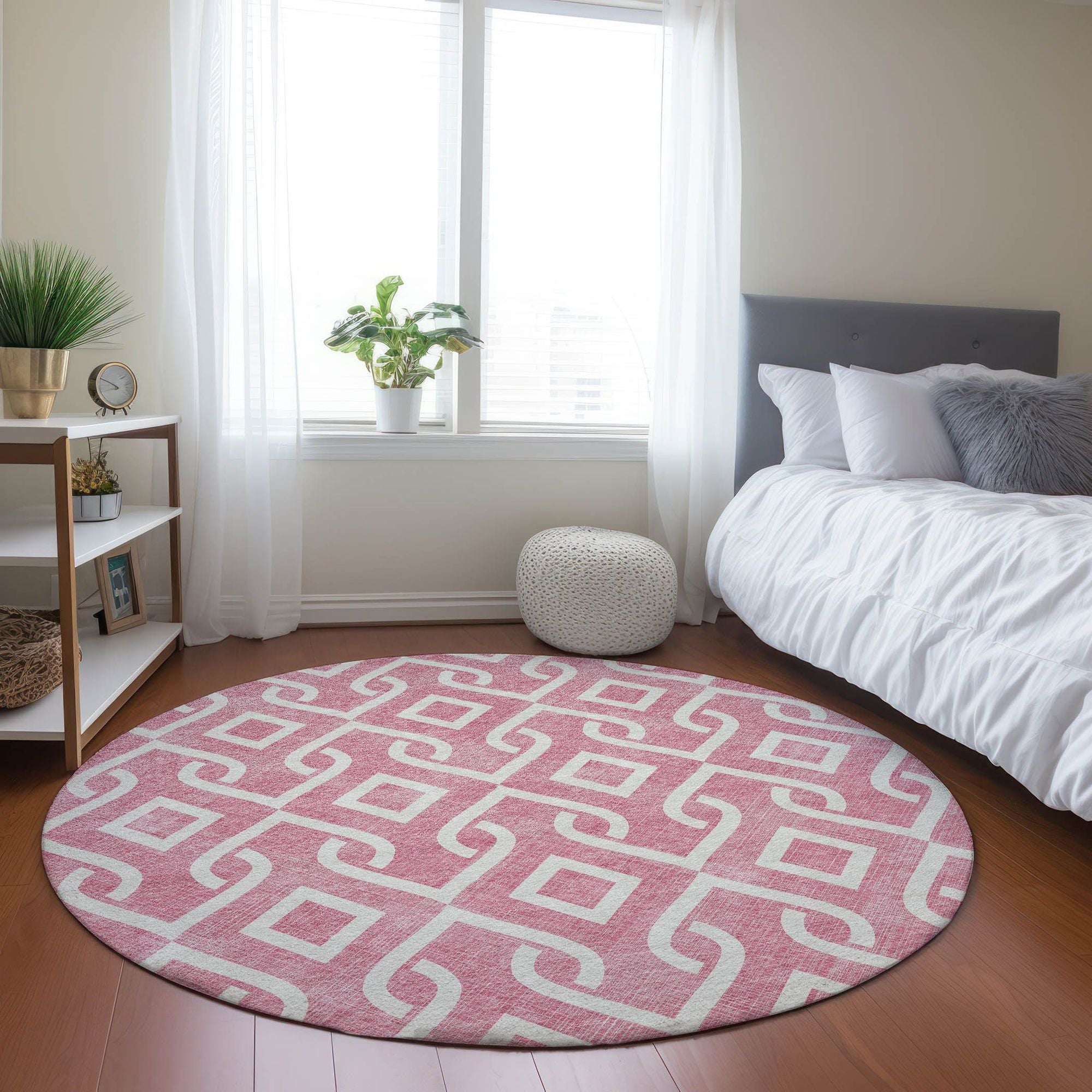 Machine Made ACN621 Blush Pink Rugs #color_blush pink