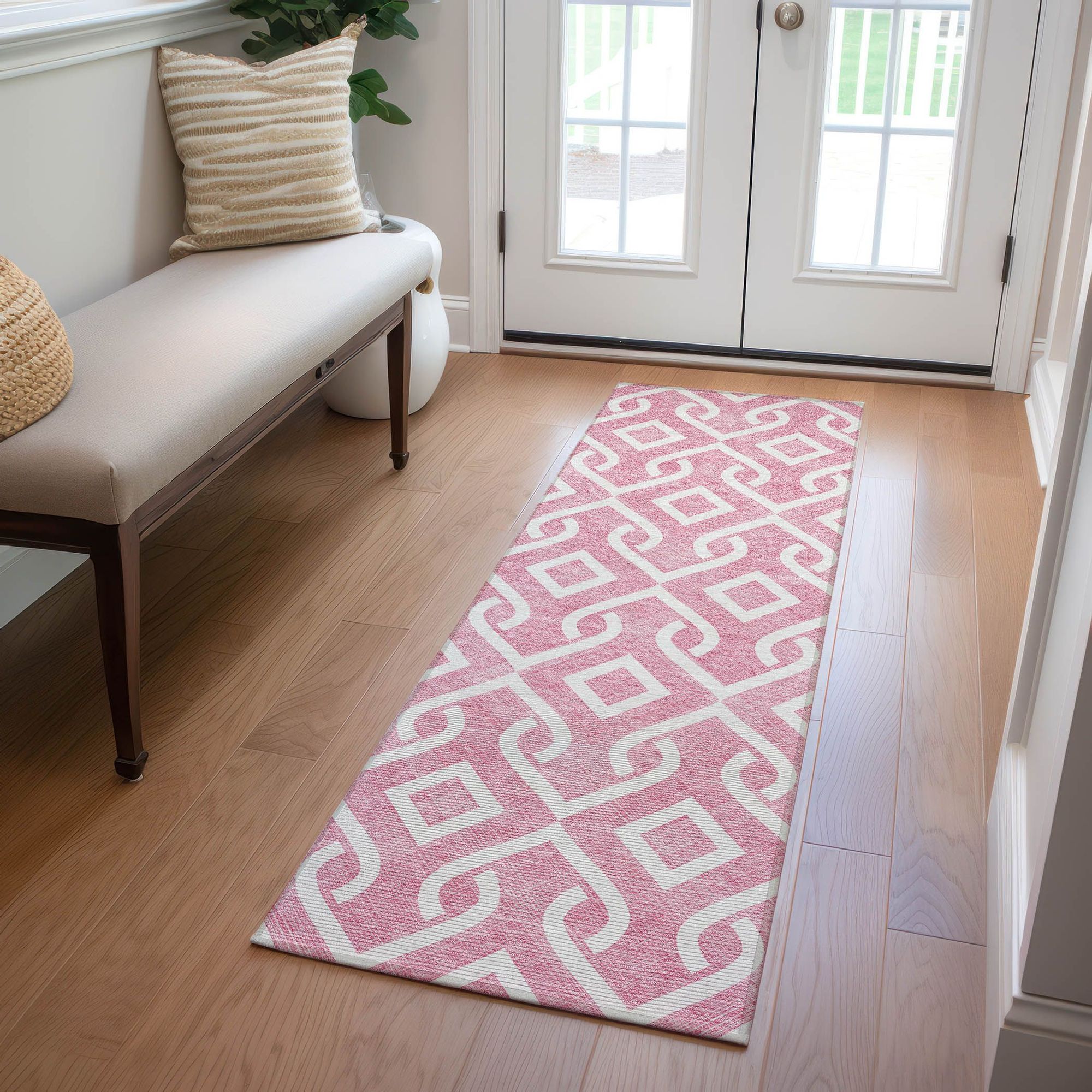 Machine Made ACN621 Blush Pink Rugs #color_blush pink