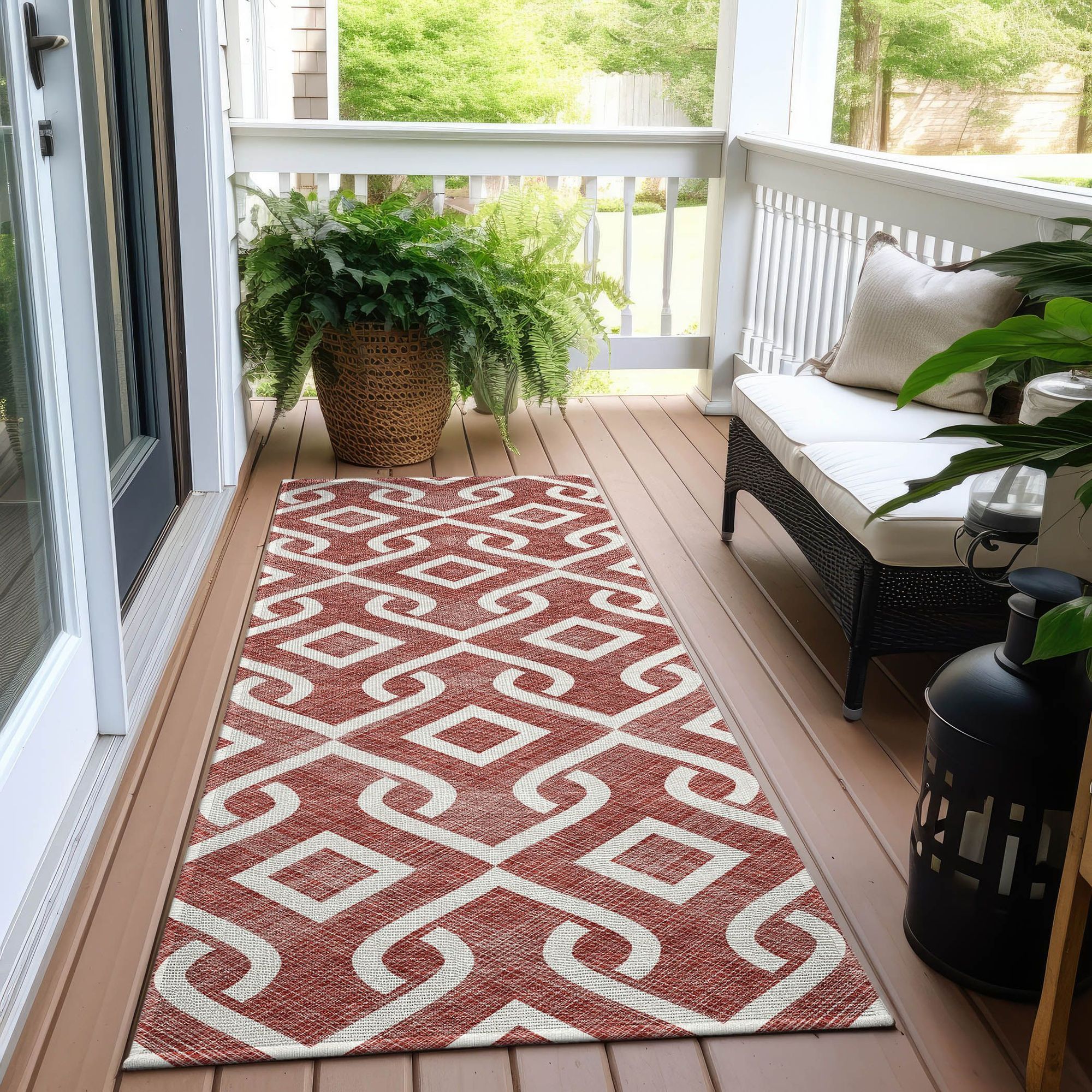 Machine Made ACN621 Burgundy Red Rugs #color_burgundy red