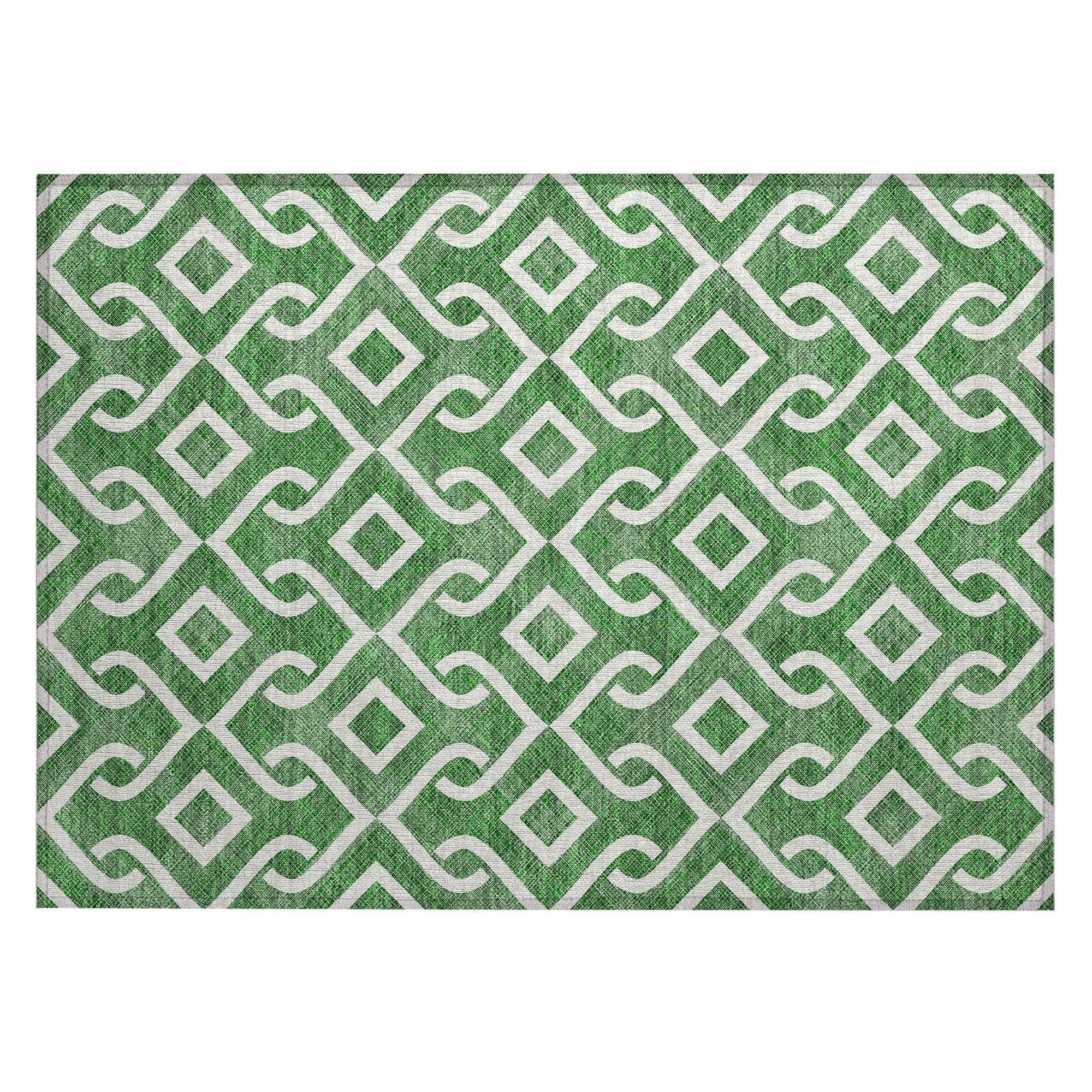 Machine Made ACN621 Emerald Green Rugs #color_emerald green