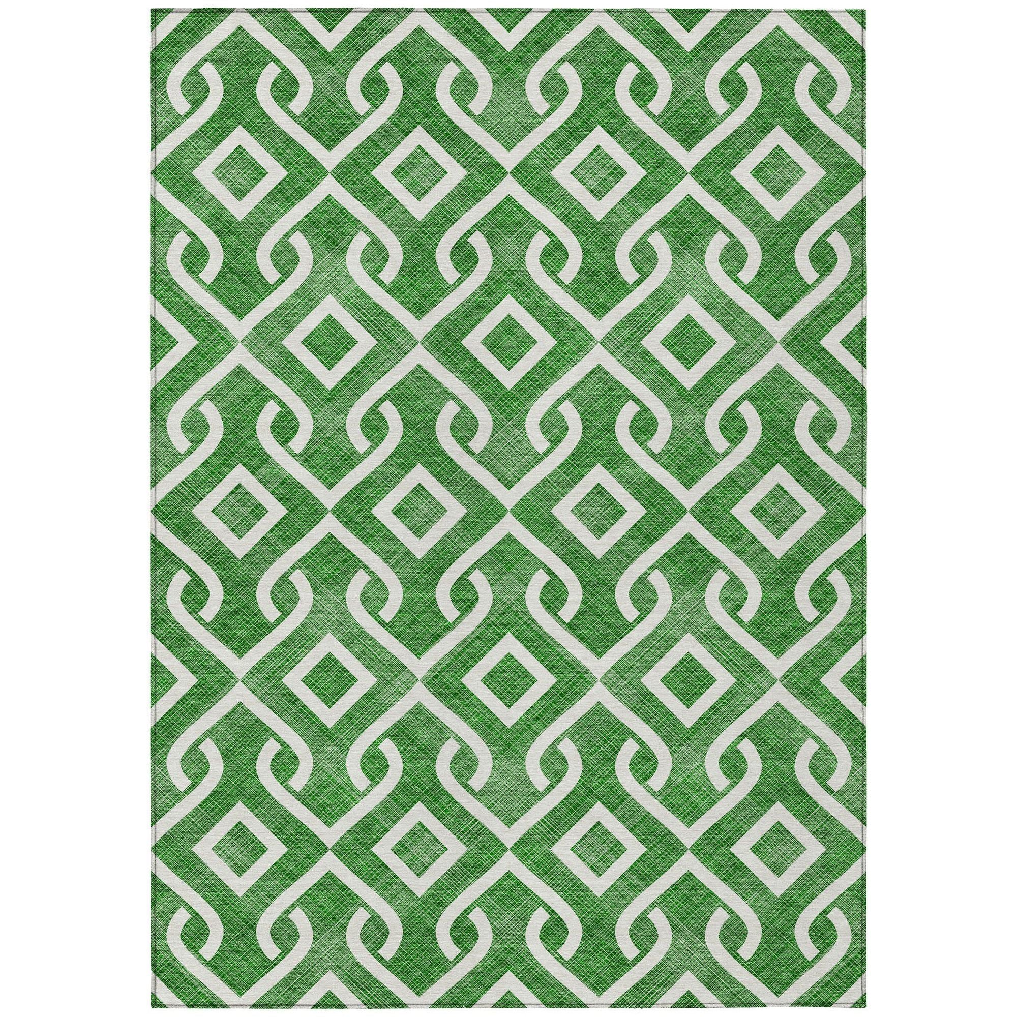 Machine Made ACN621 Emerald Green Rugs #color_emerald green