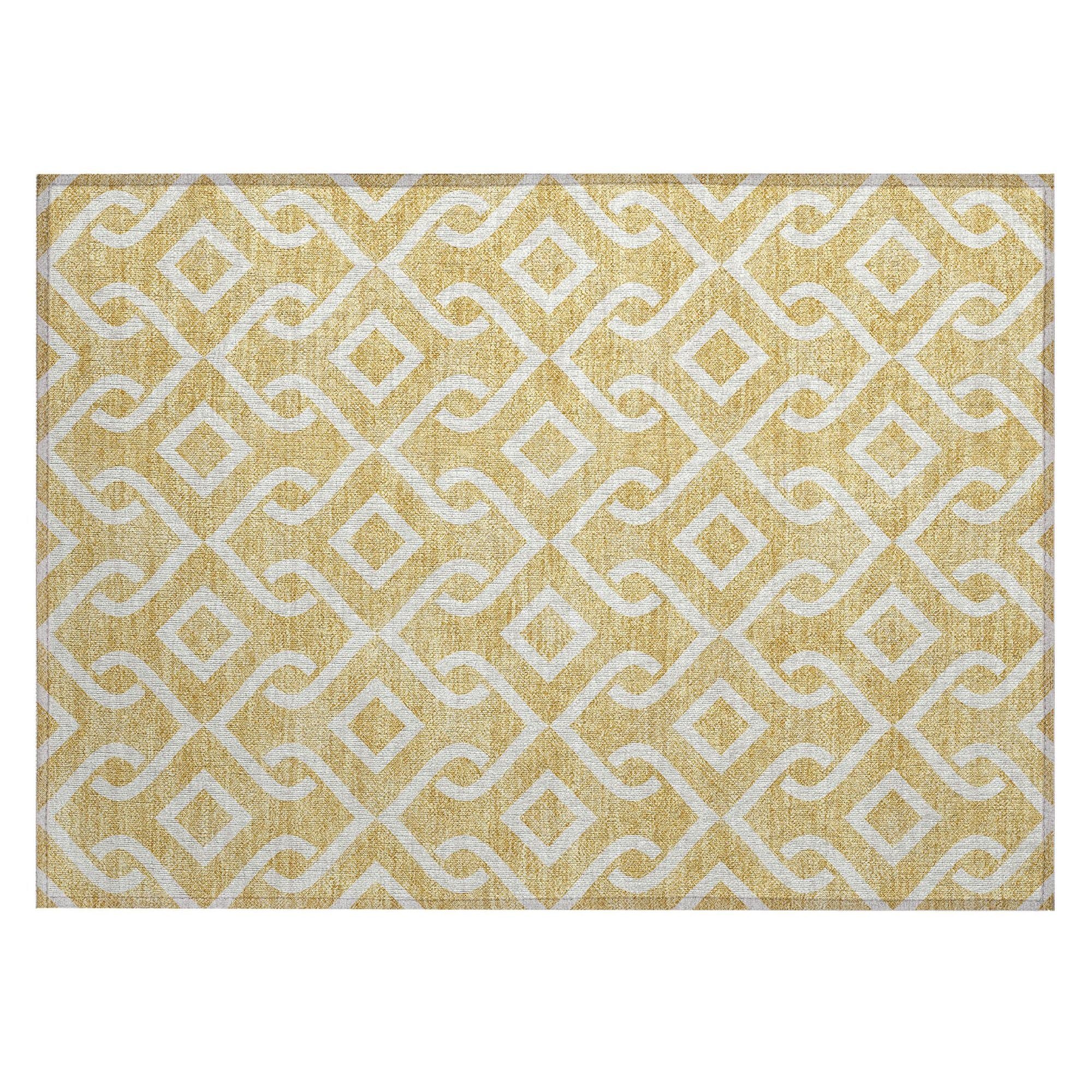 Machine Made ACN621 Gold  Rugs #color_gold 