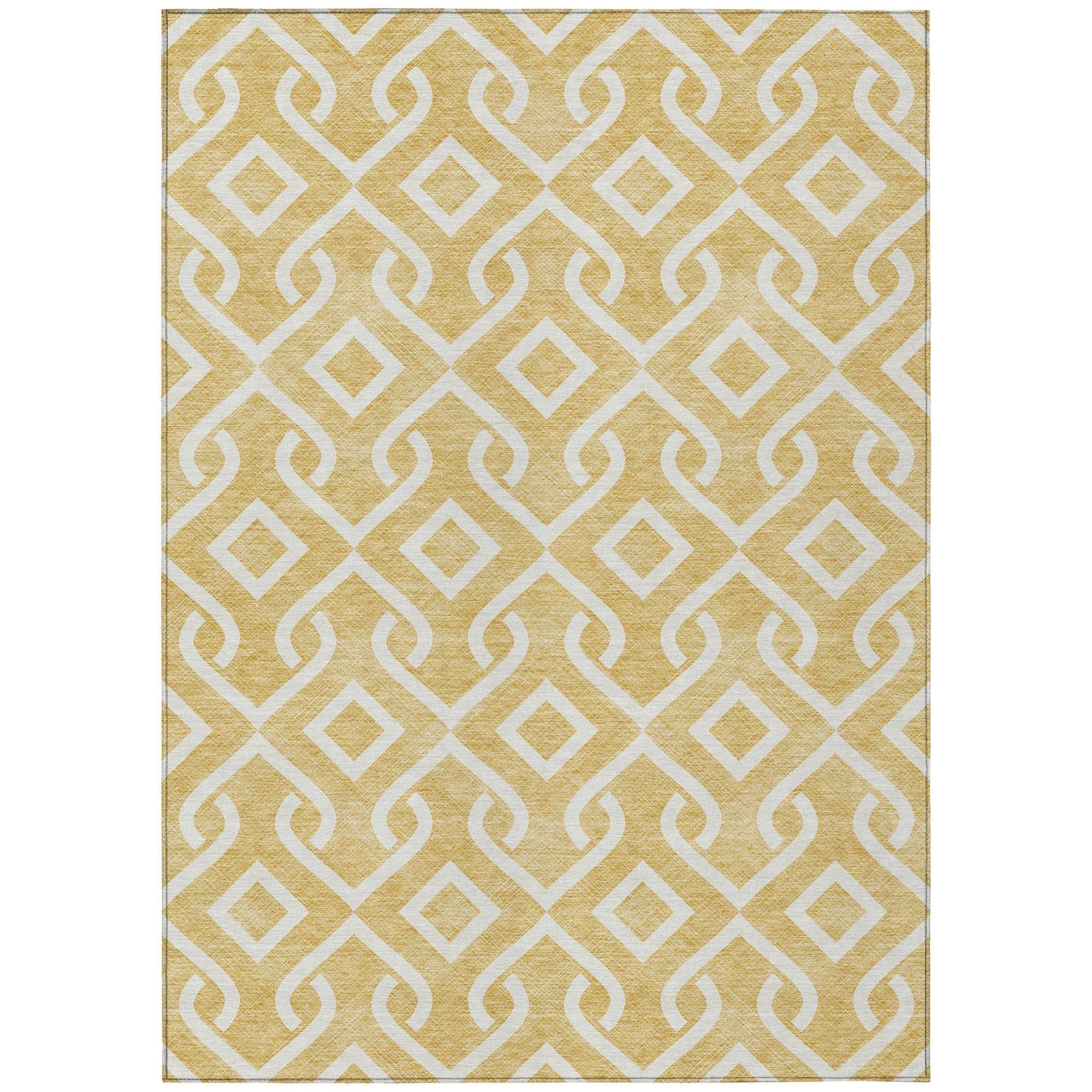 Machine Made ACN621 Gold  Rugs #color_gold 