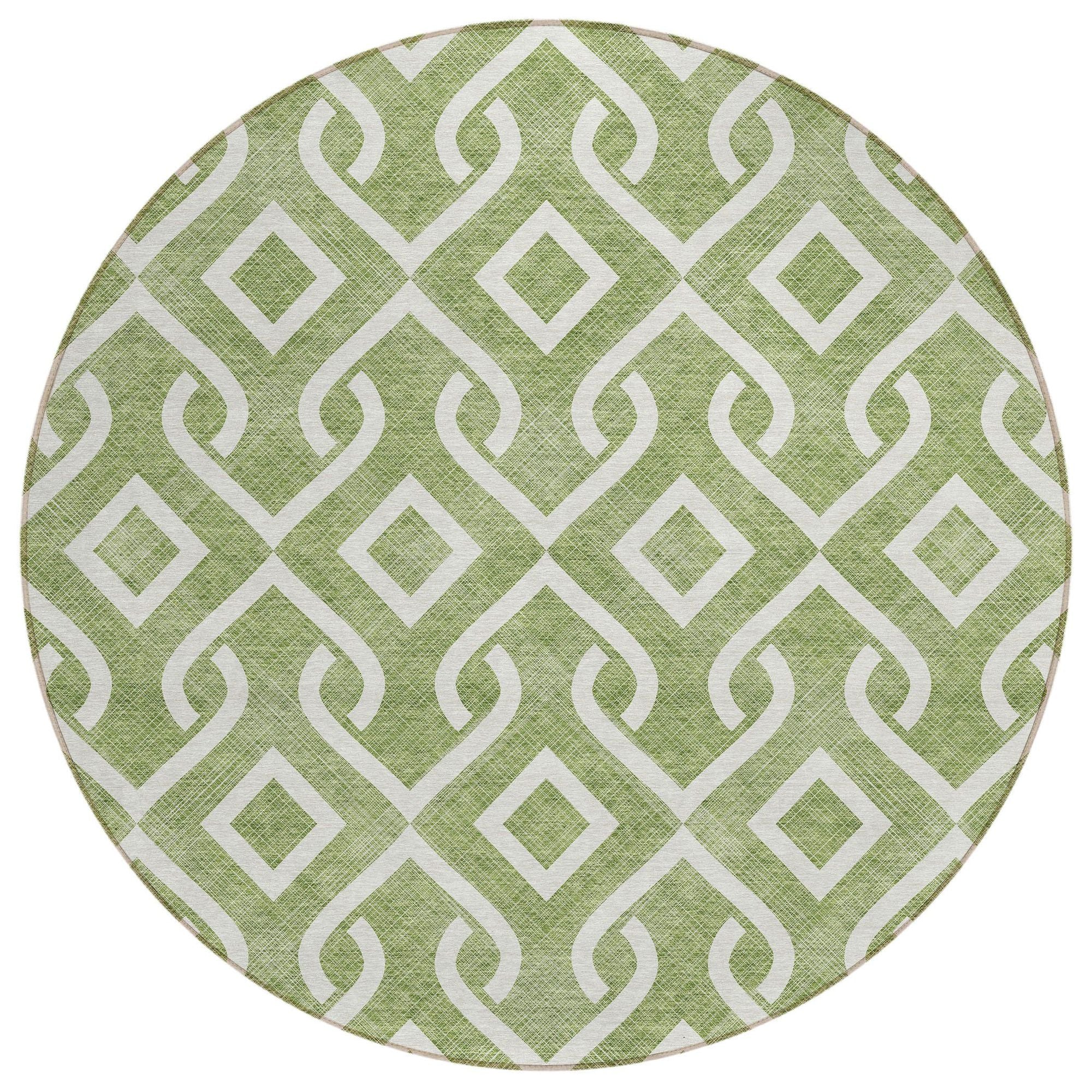 Machine Made ACN621 Green  Rugs #color_green 