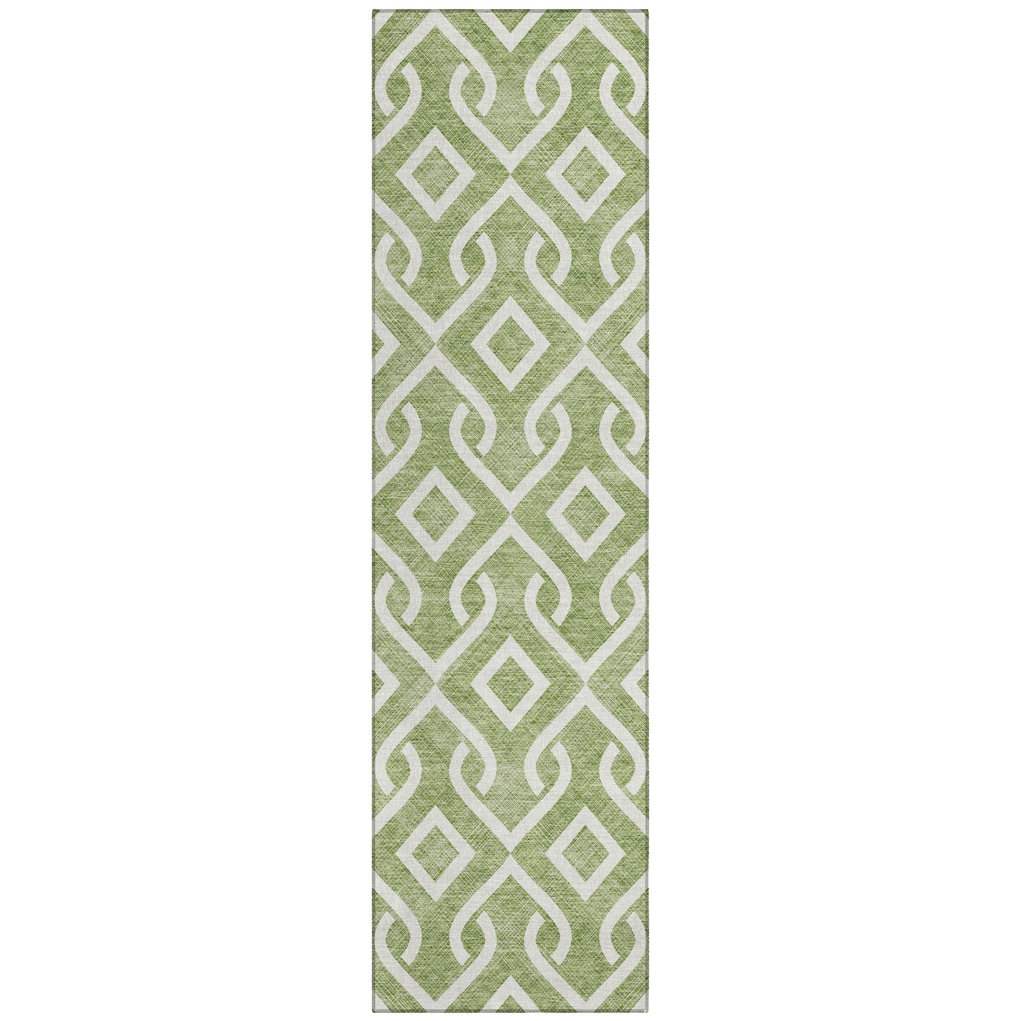 Machine Made ACN621 Green  Rugs #color_green 