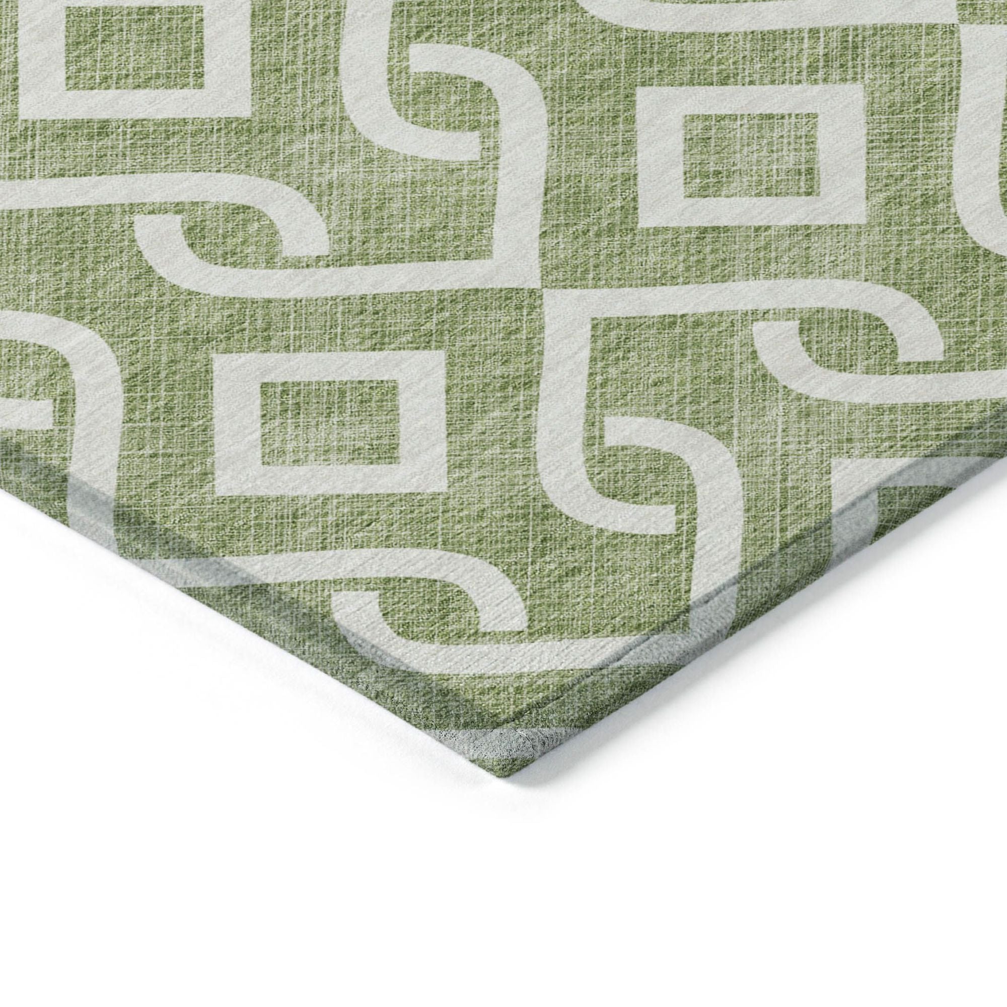 Machine Made ACN621 Green  Rugs #color_green 