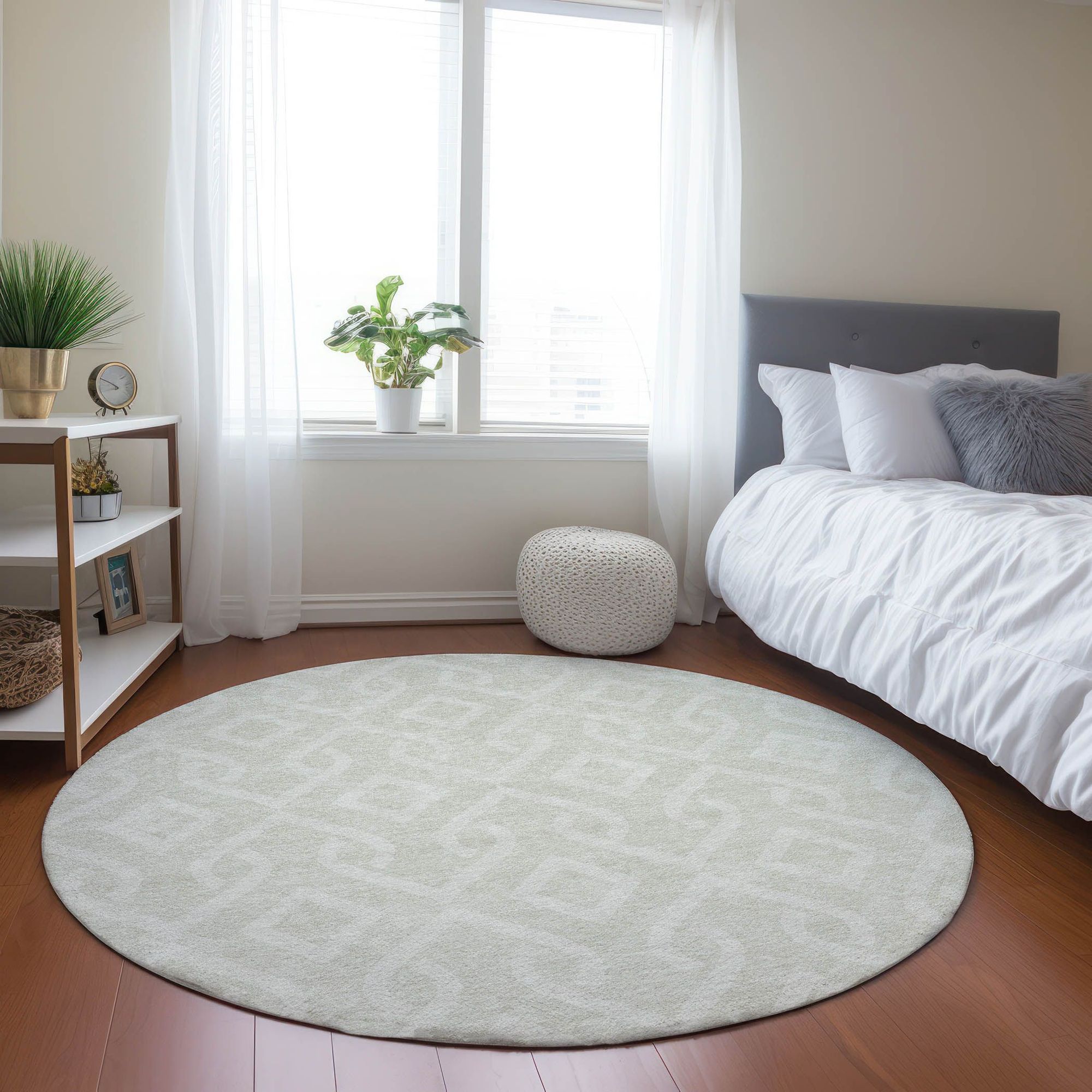 Machine Made ACN621 Ivory  Rugs #color_ivory 