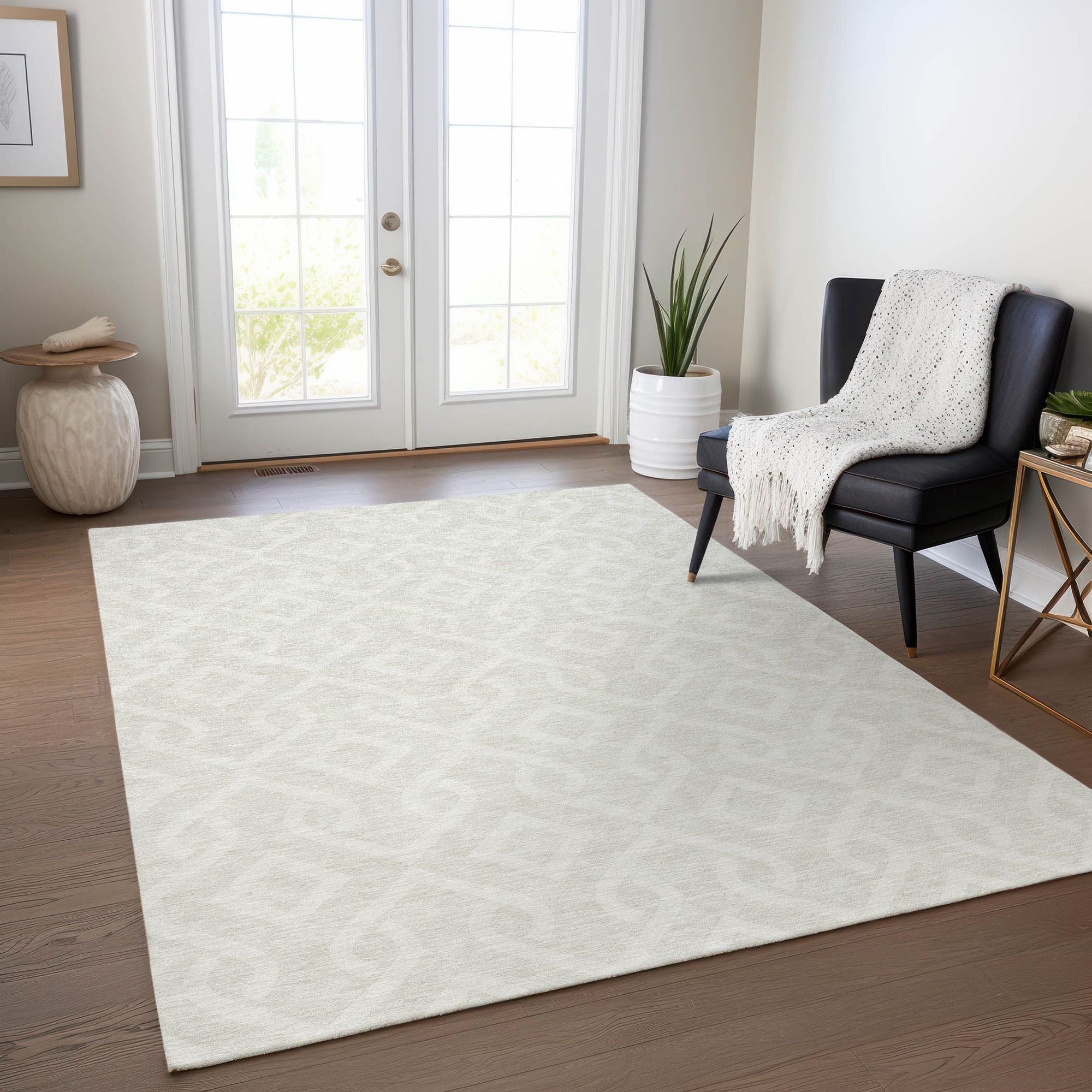 Machine Made ACN621 Ivory  Rugs #color_ivory 