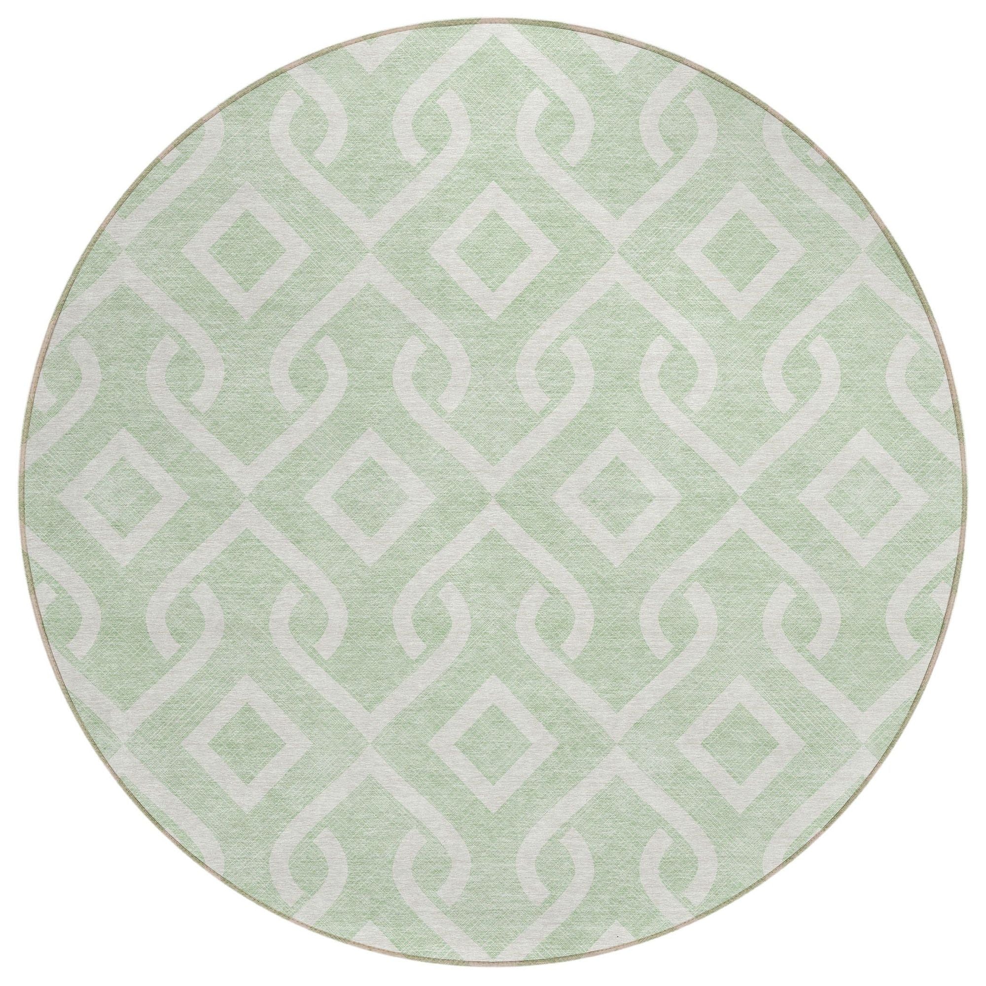 Machine Made ACN621 Mint Green Rugs #color_mint green