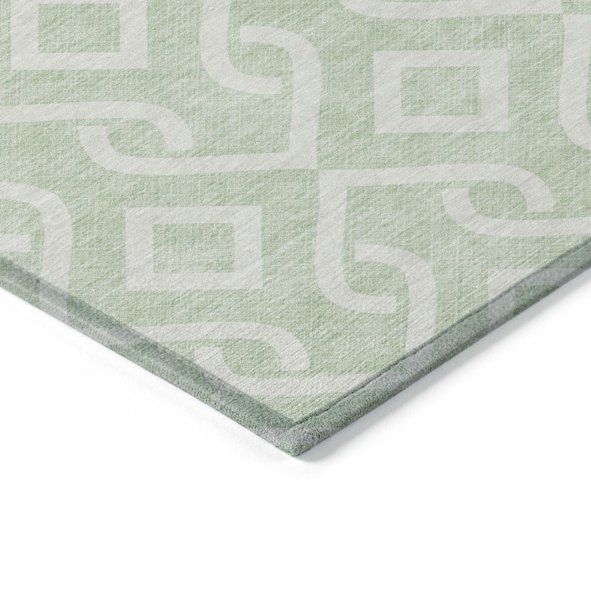 Machine Made ACN621 Mint Green Rugs #color_mint green