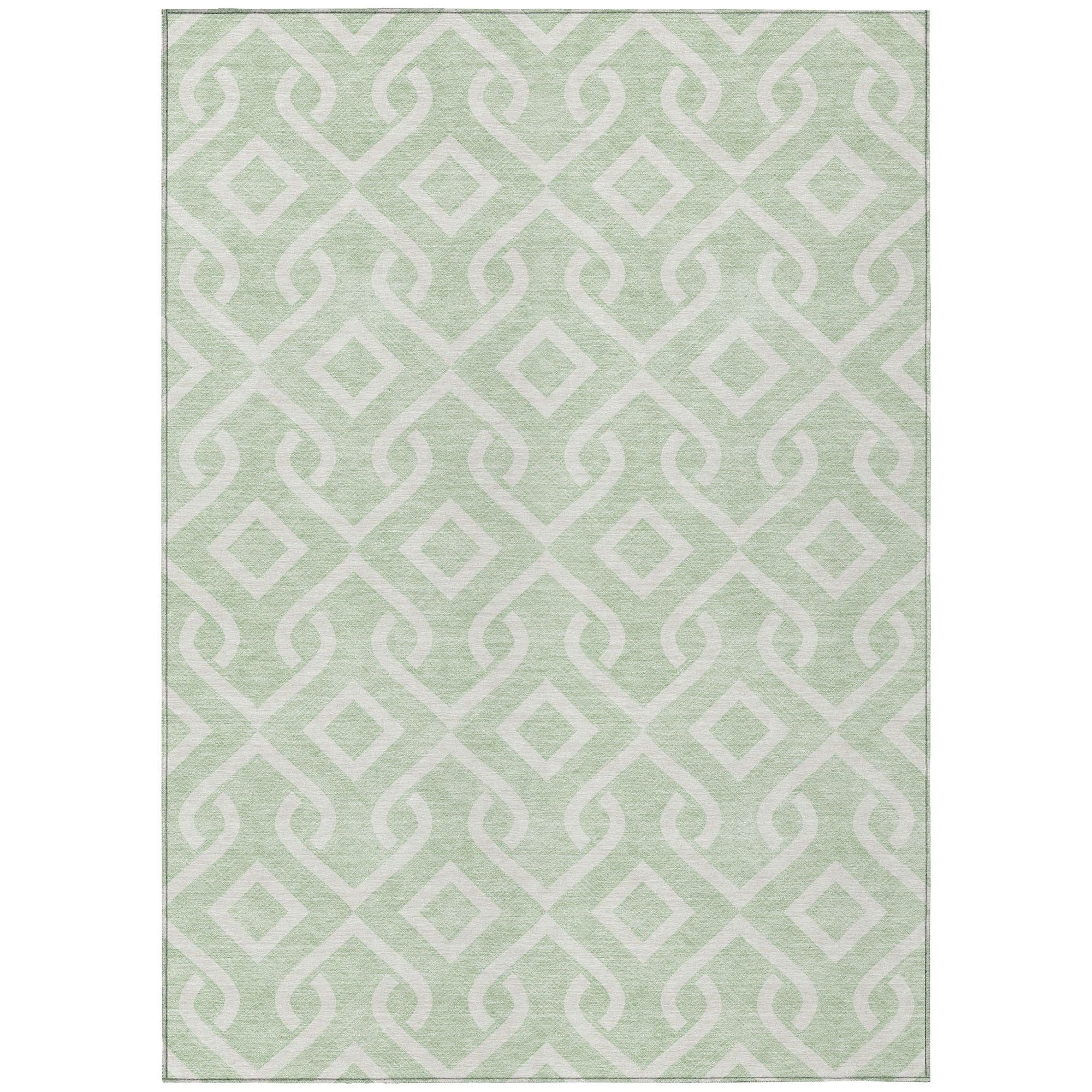 Machine Made ACN621 Mint Green Rugs #color_mint green