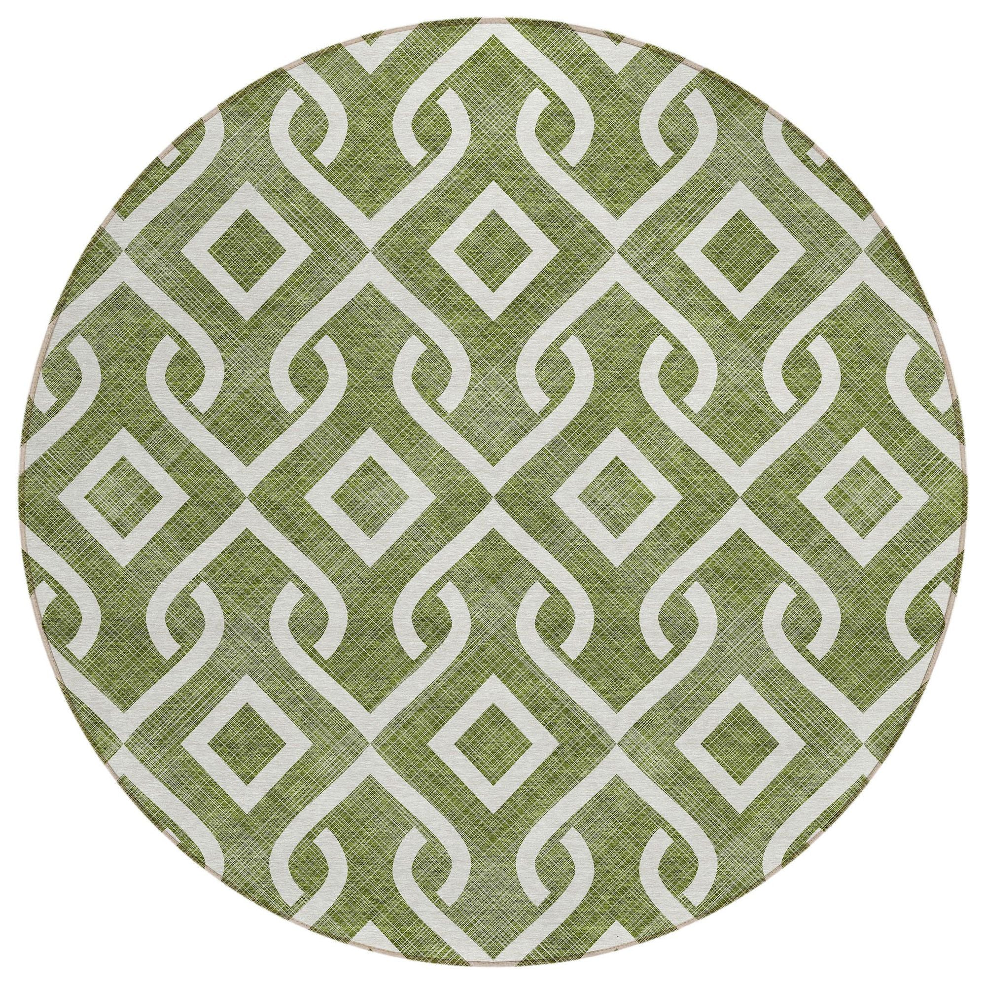 Machine Made ACN621 Olive Green Rugs #color_olive green