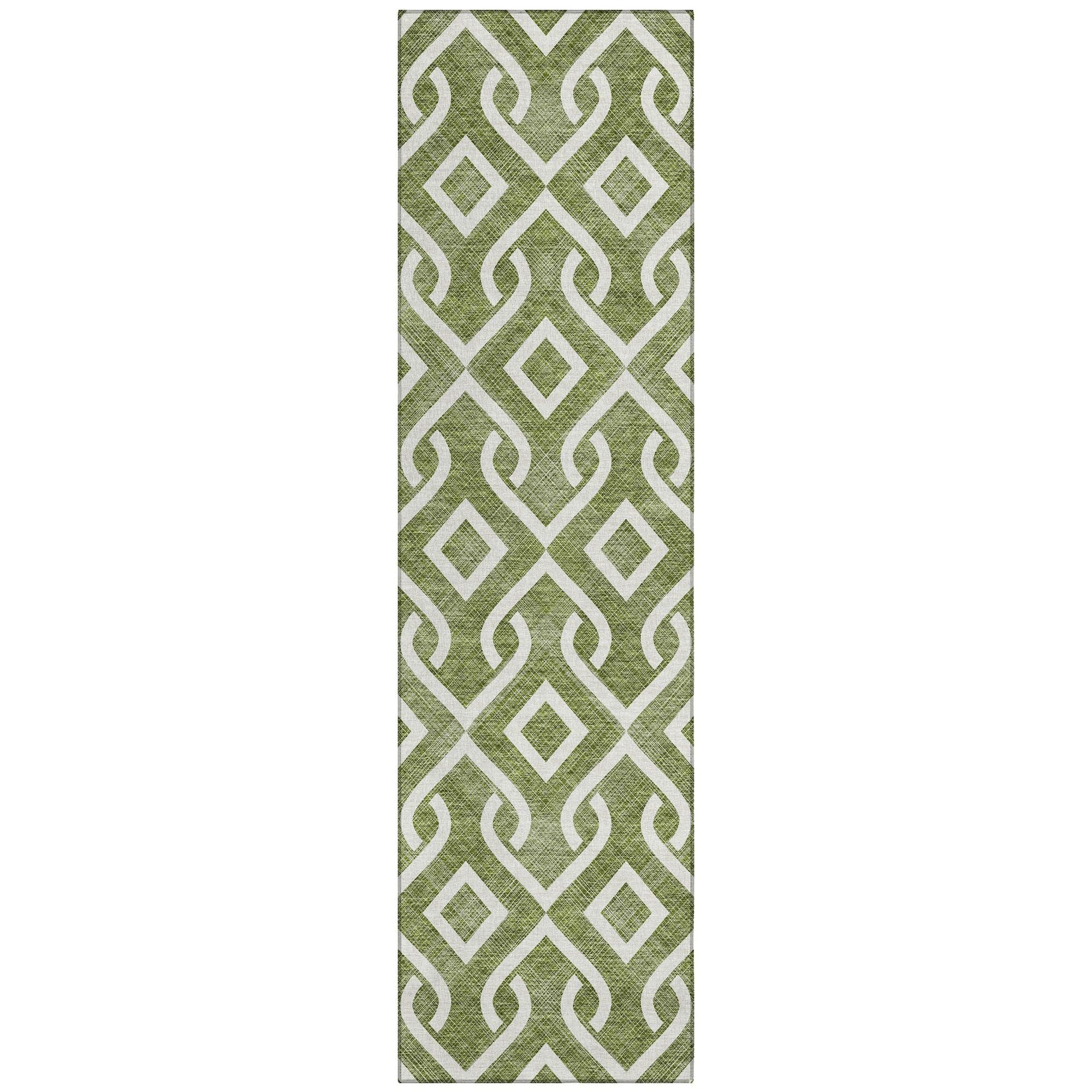 Machine Made ACN621 Olive Green Rugs #color_olive green