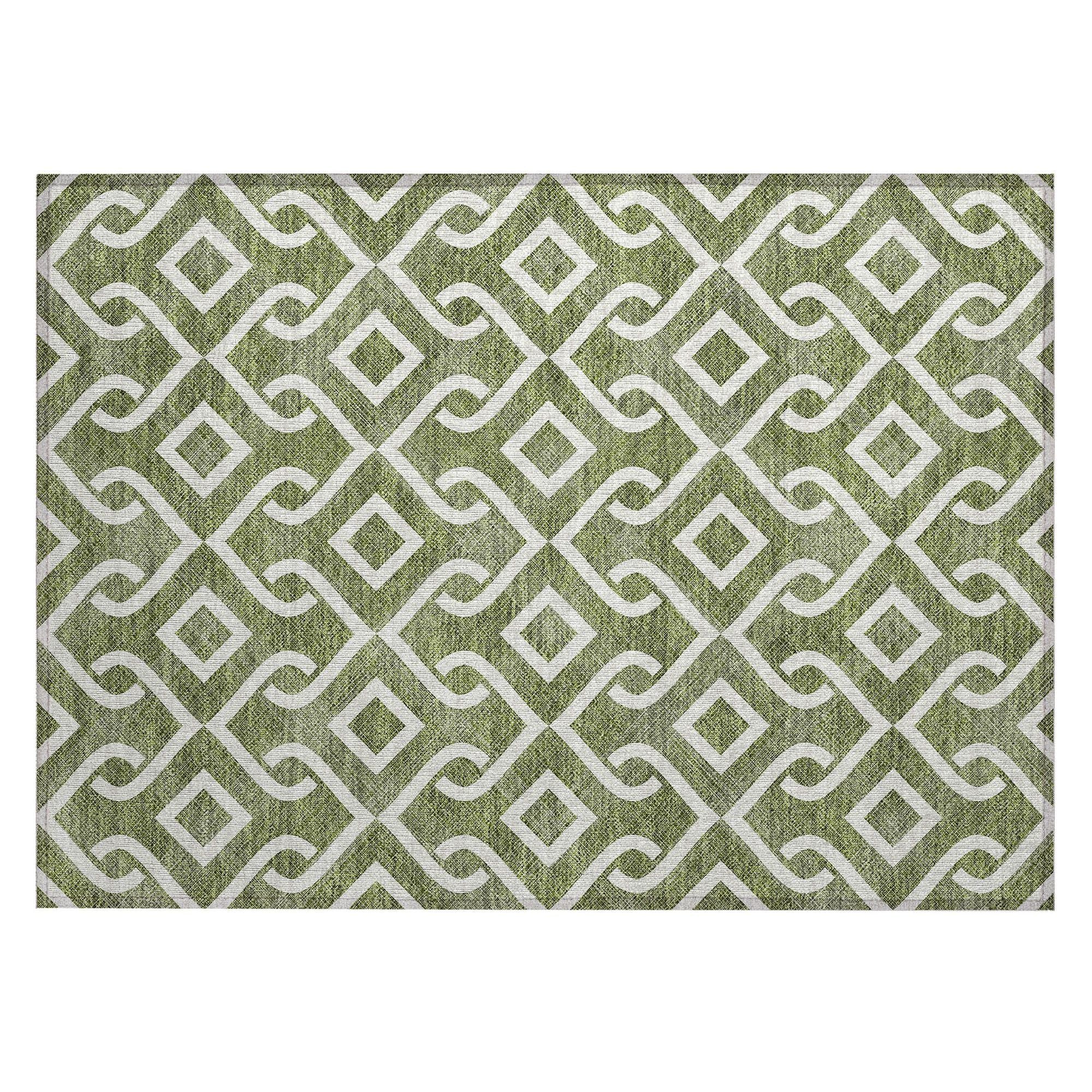 Machine Made ACN621 Olive Green Rugs #color_olive green