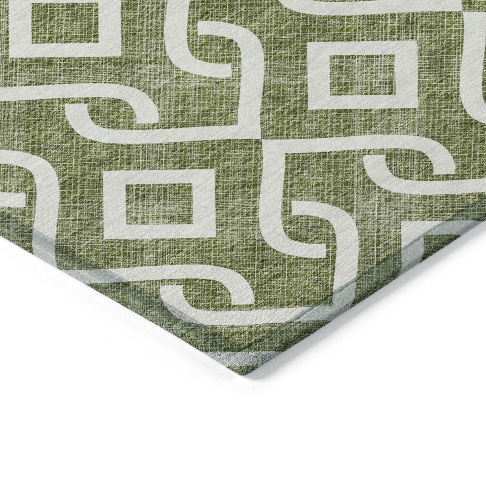 Machine Made ACN621 Olive Green Rugs #color_olive green