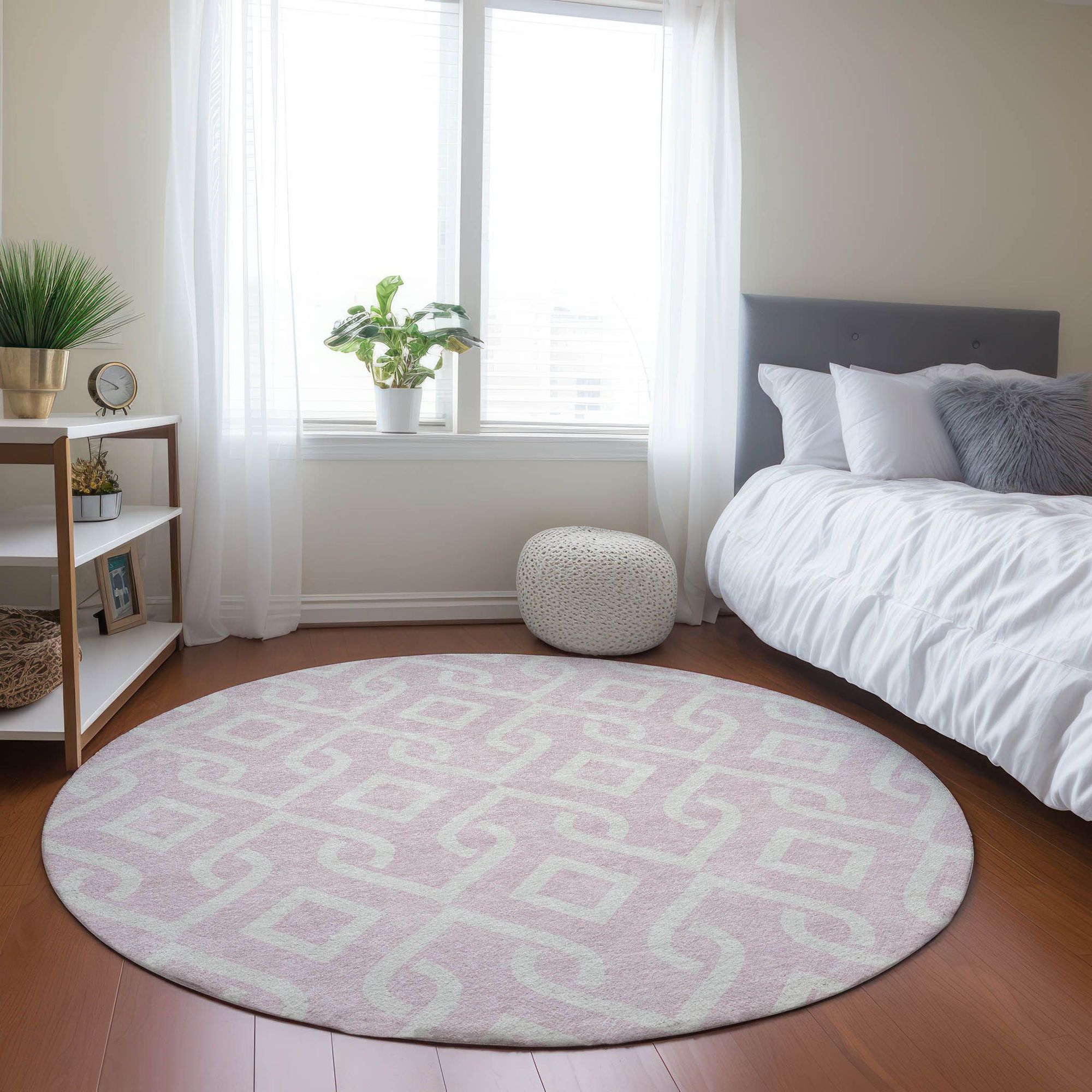 Machine Made ACN621 Pink  Rugs #color_pink 