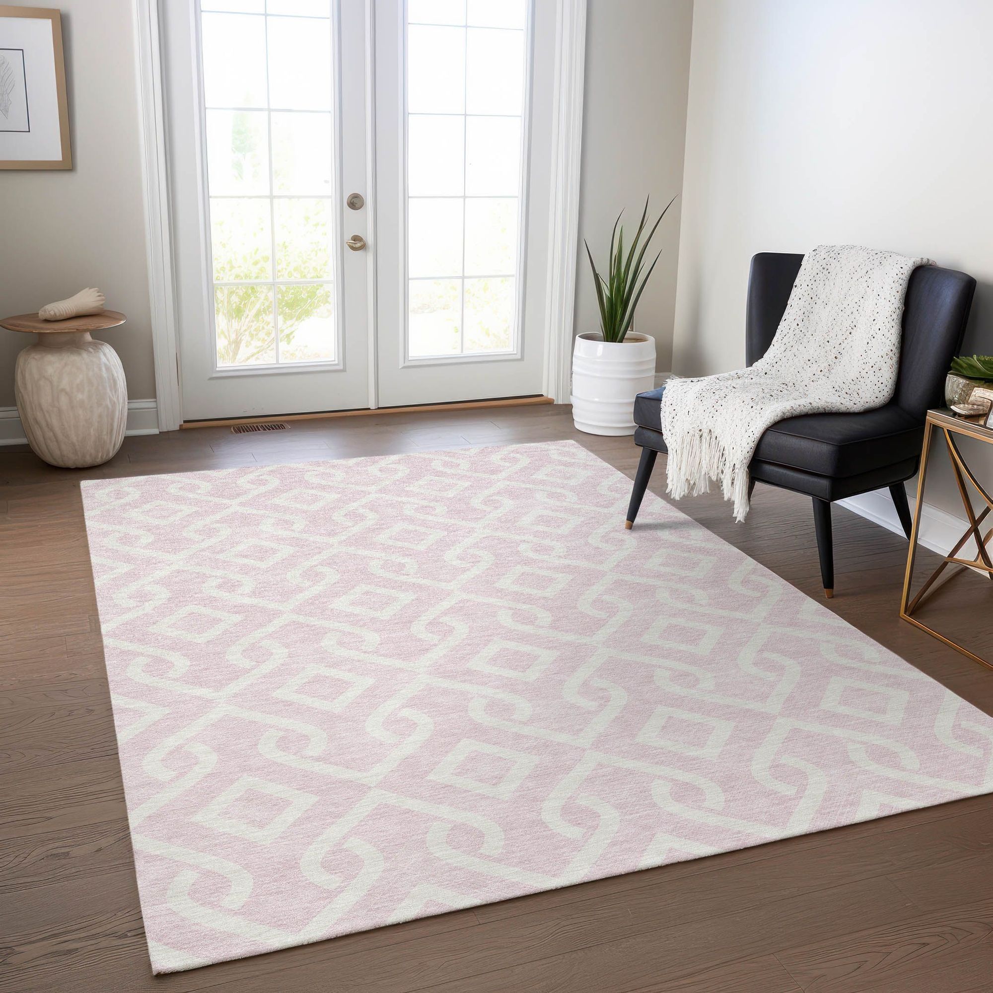 Machine Made ACN621 Pink  Rugs #color_pink 