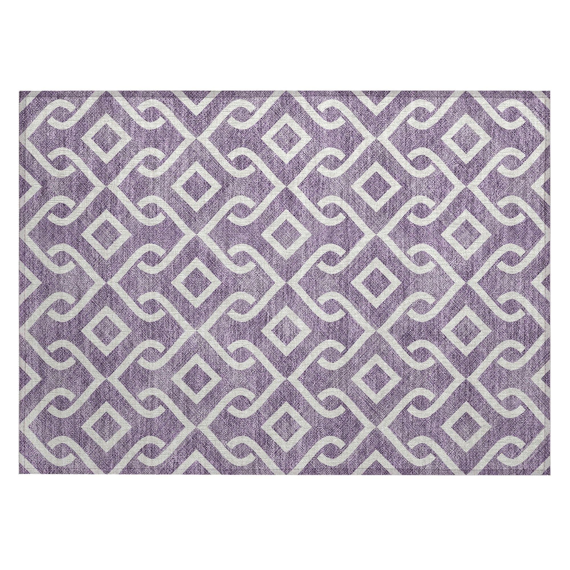 Machine Made ACN621 Purple  Rugs #color_purple 