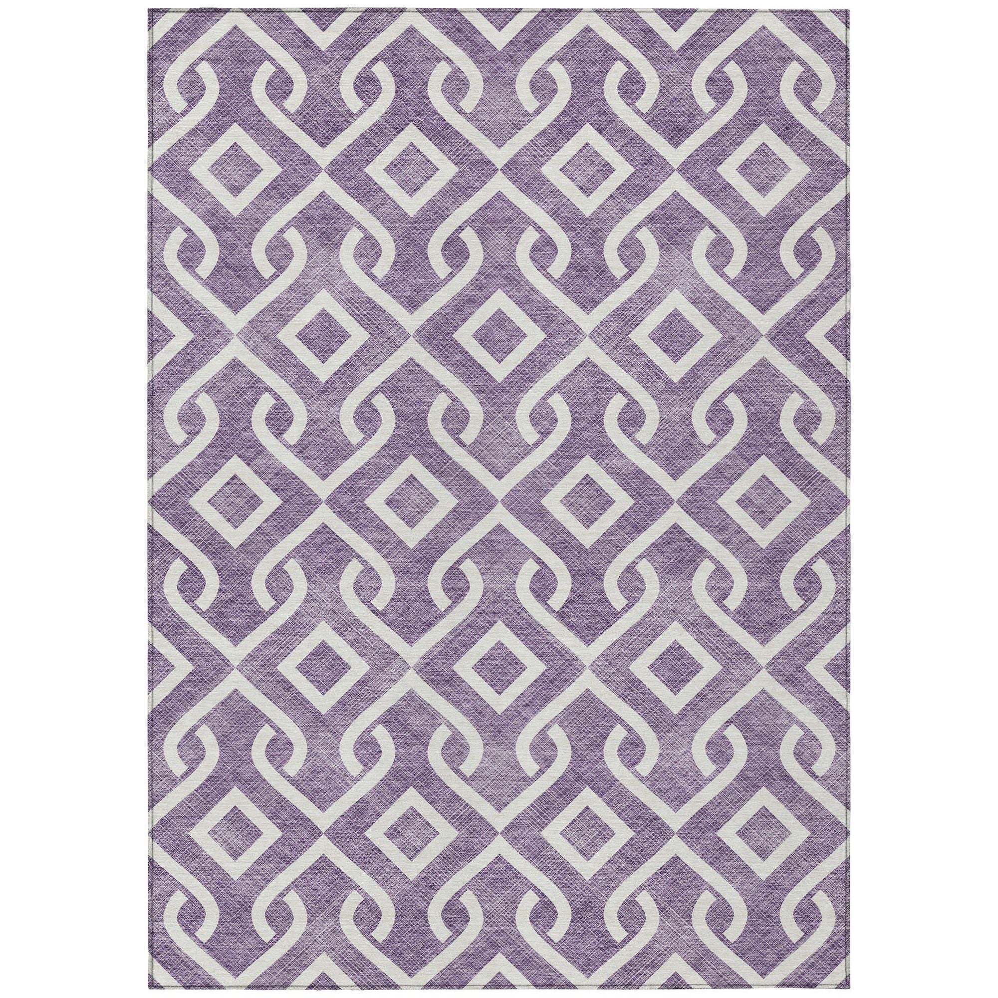 Machine Made ACN621 Purple  Rugs #color_purple 