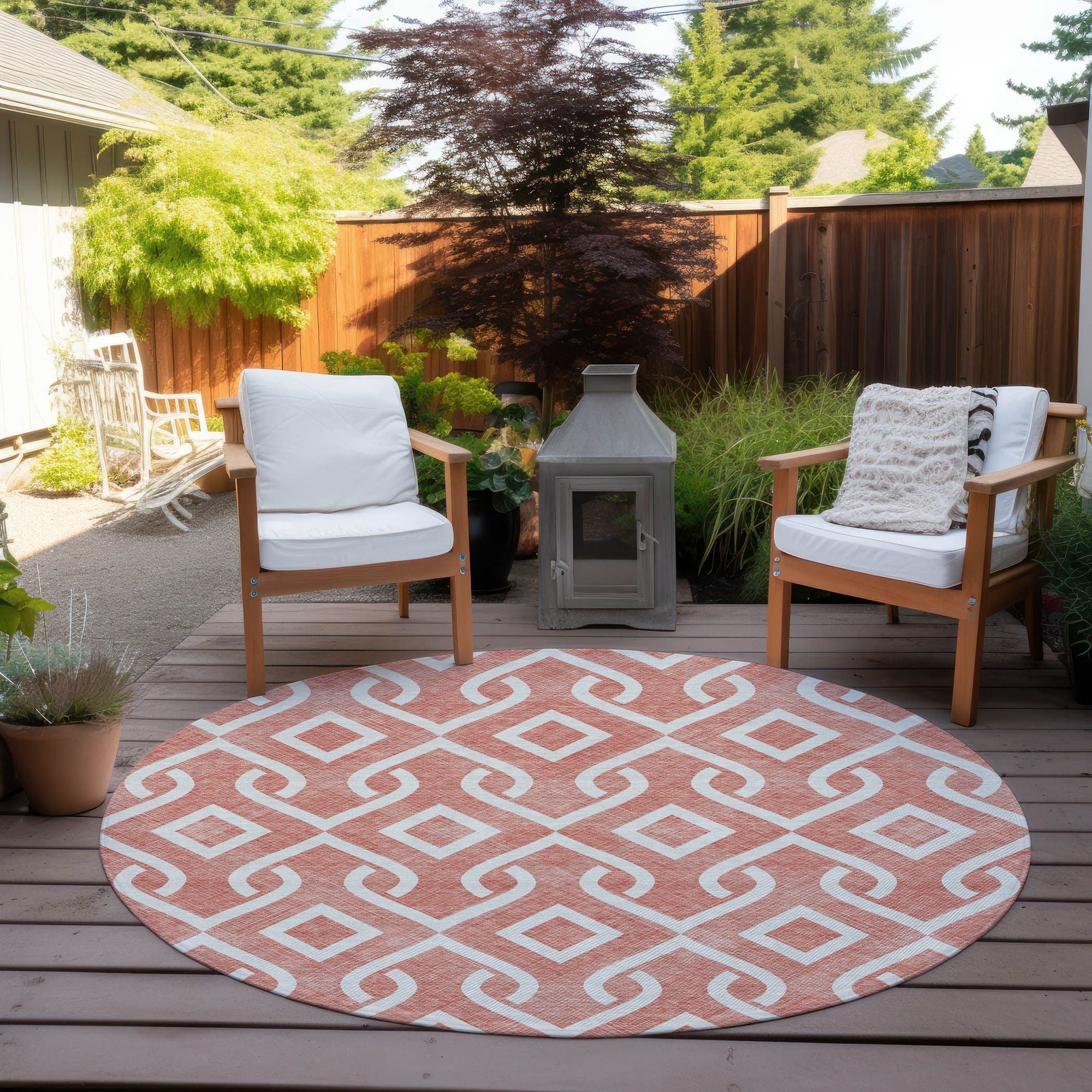 Machine Made ACN621 Salmon Orange Rugs #color_salmon orange