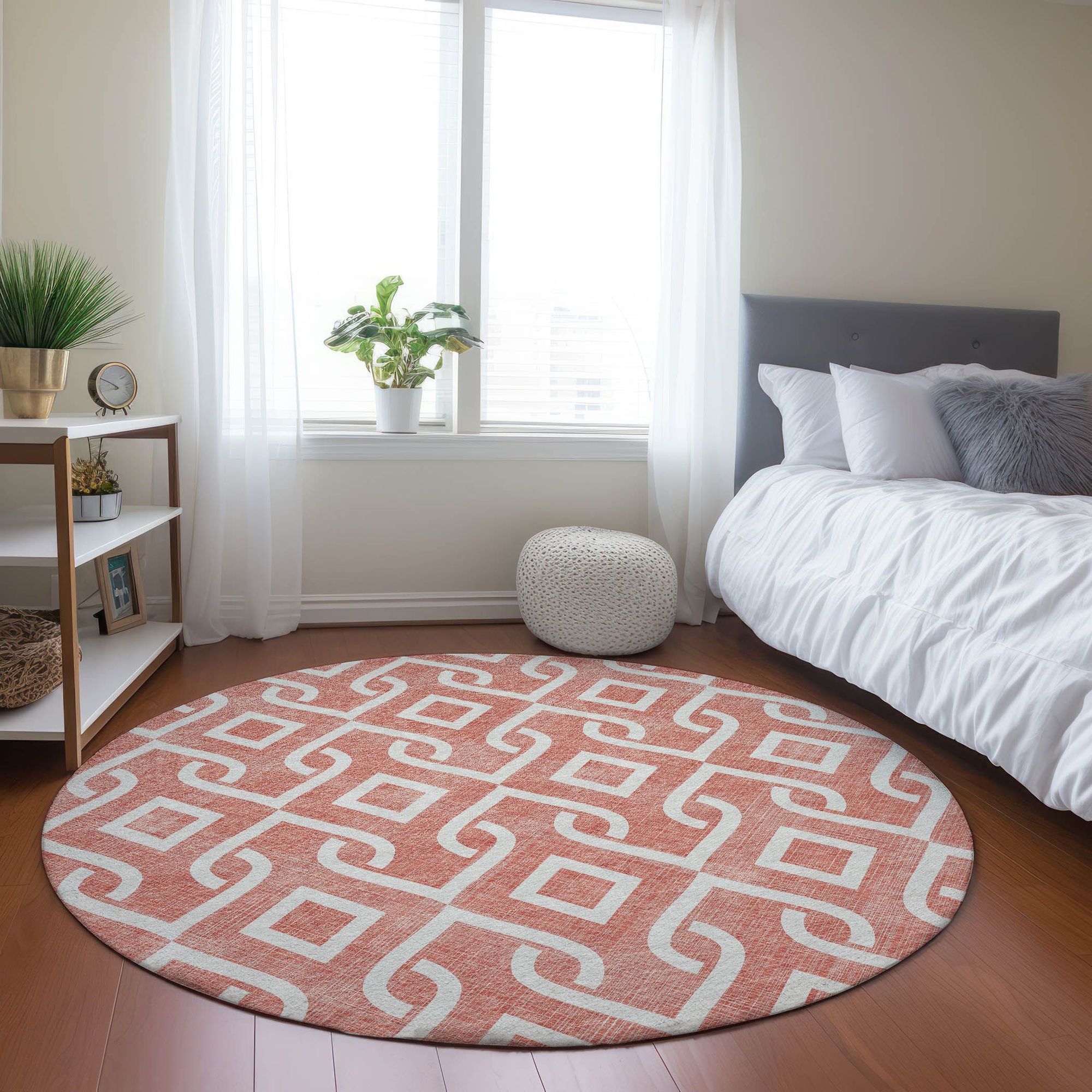 Machine Made ACN621 Salmon Orange Rugs #color_salmon orange