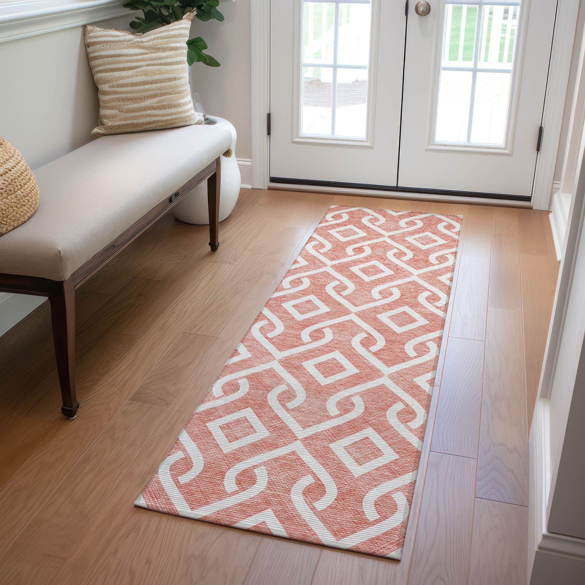 Machine Made ACN621 Salmon Orange Rugs #color_salmon orange