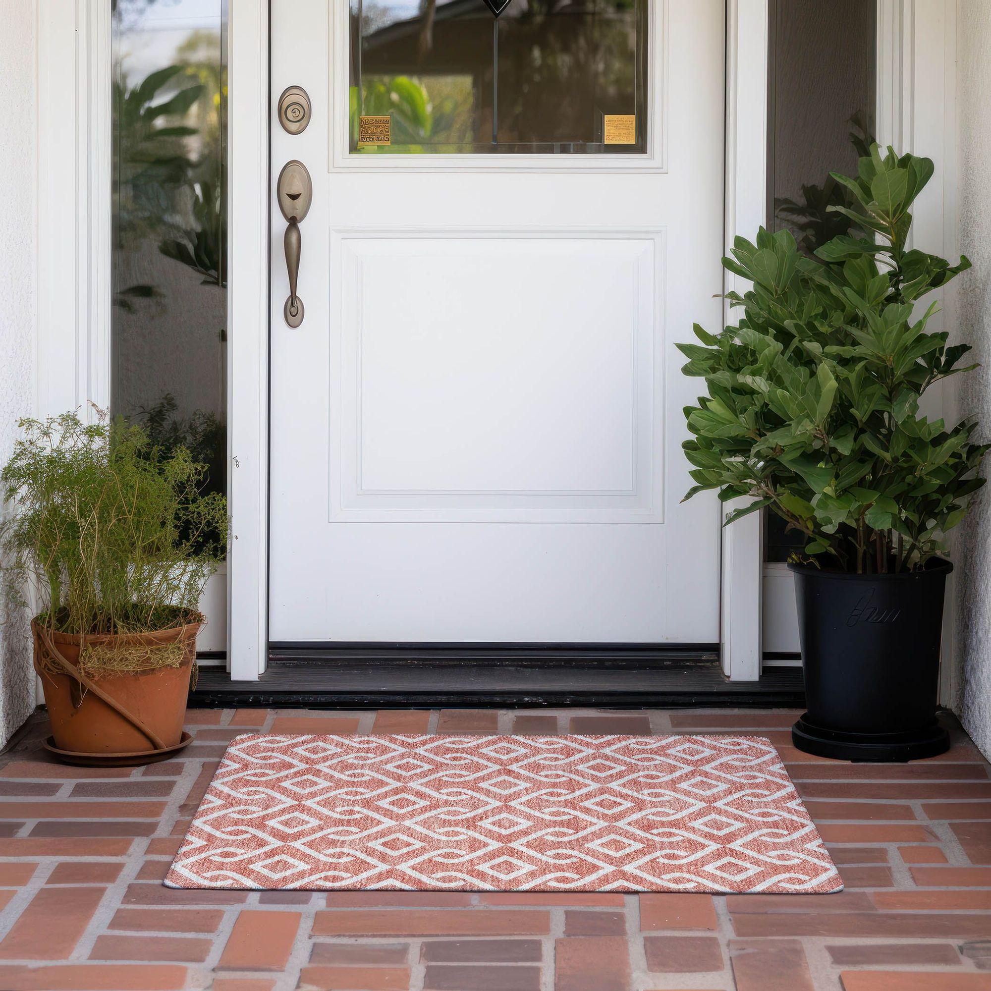 Machine Made ACN621 Salmon Orange Rugs #color_salmon orange