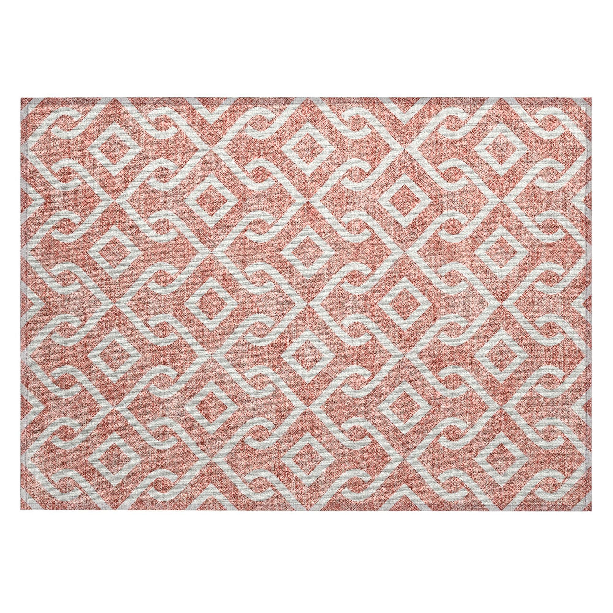 Machine Made ACN621 Salmon Orange Rugs #color_salmon orange