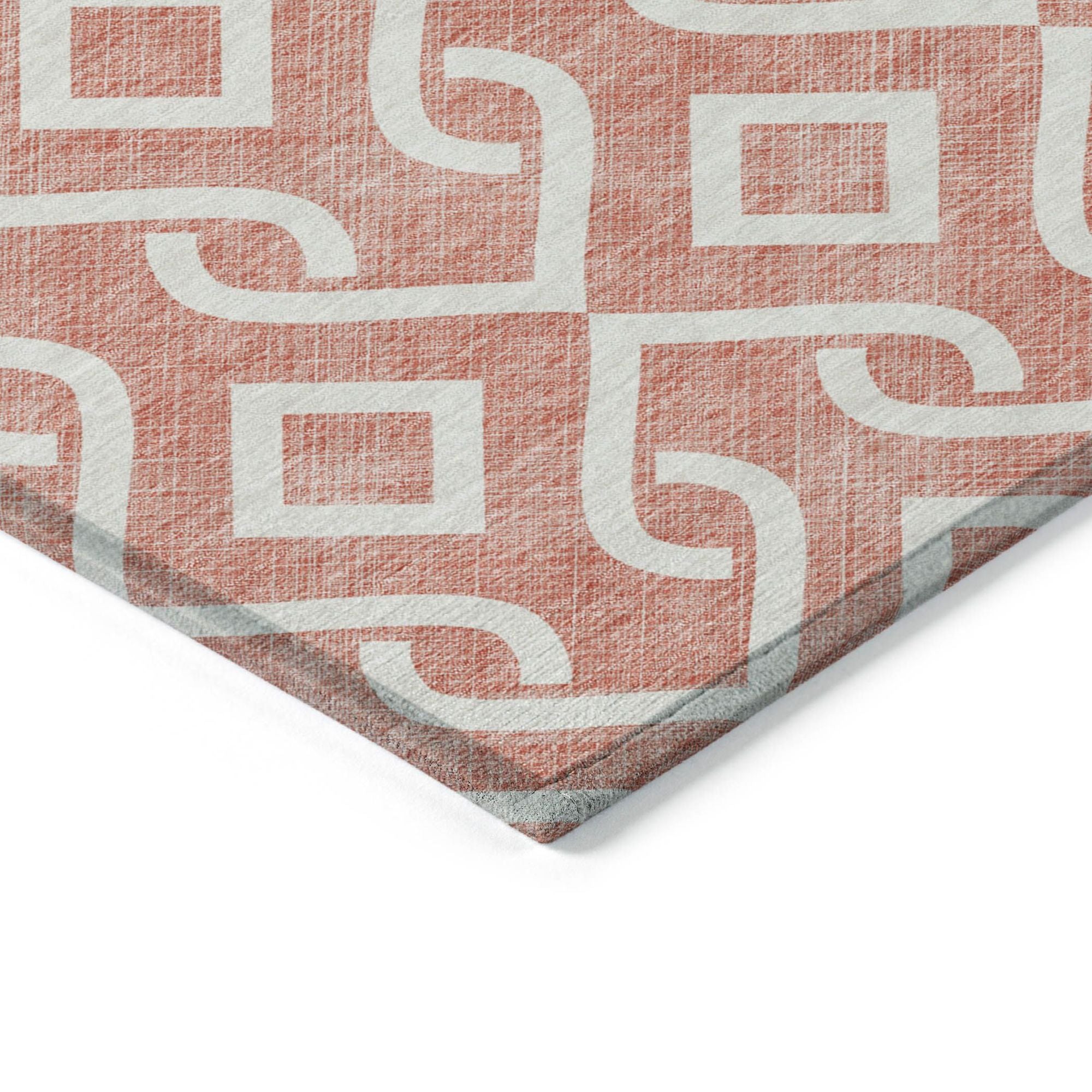 Machine Made ACN621 Salmon Orange Rugs #color_salmon orange