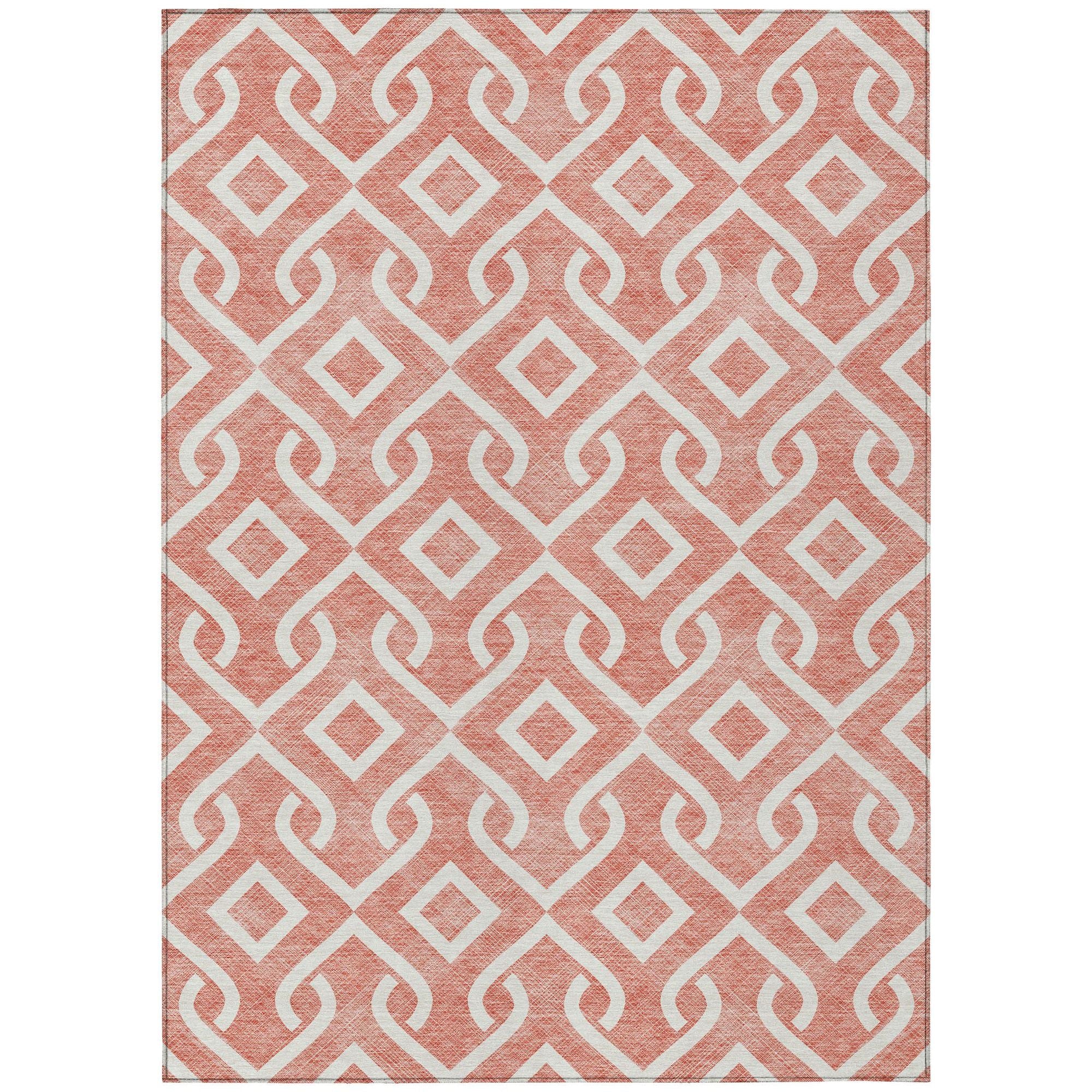 Machine Made ACN621 Salmon Orange Rugs #color_salmon orange