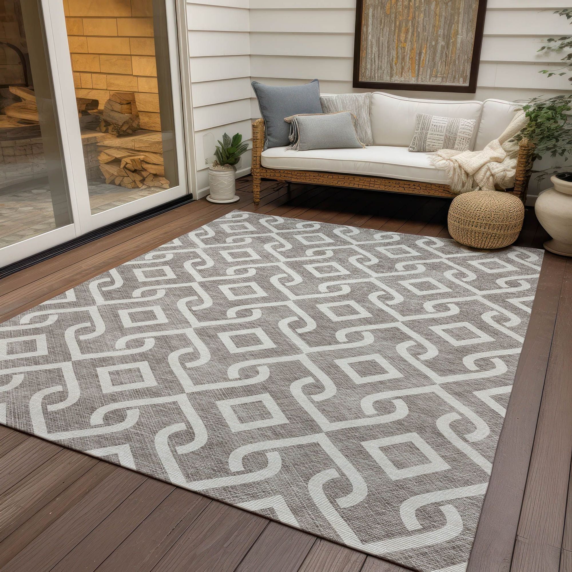 Machine Made ACN621 Taupe Brown Rugs #color_taupe brown