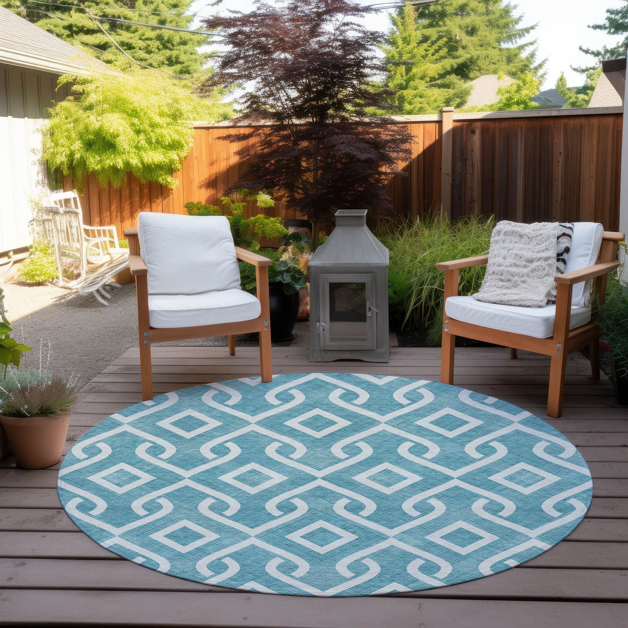 Machine Made ACN621 Teal  Rugs #color_teal 